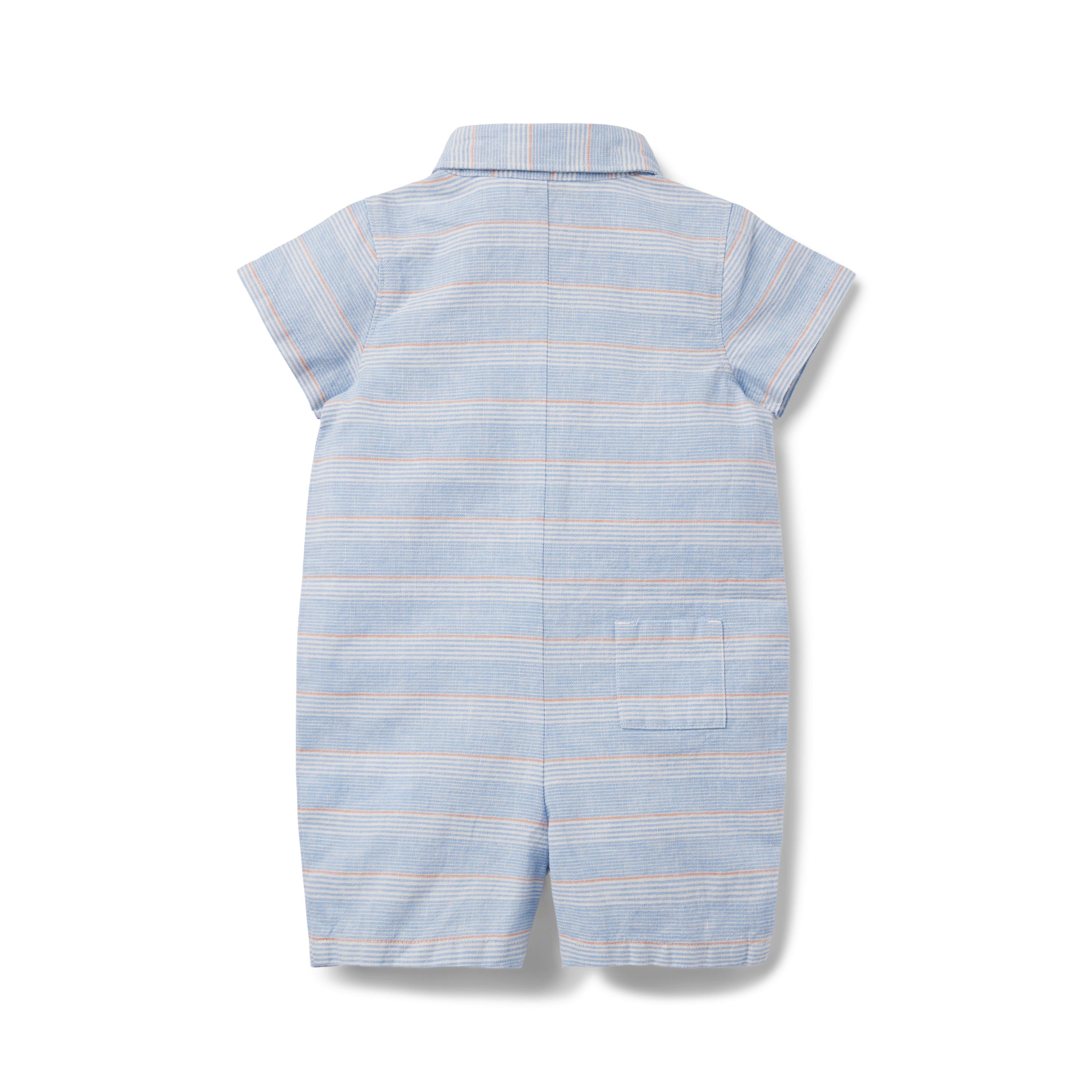 Baby Striped Linen-Cotton Romper image number 2