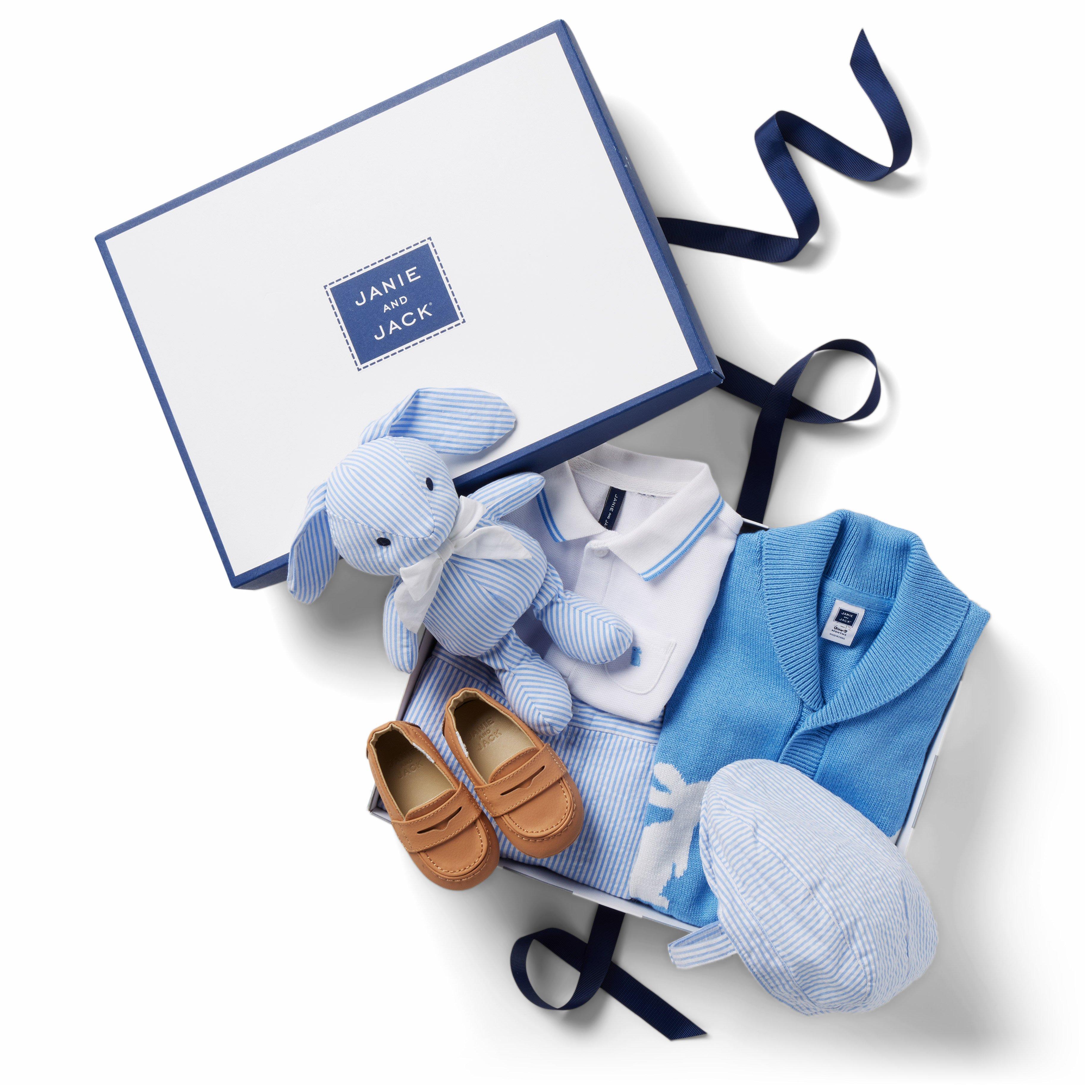 Baby 6-Piece Blue Bunny Gift Box image number 1