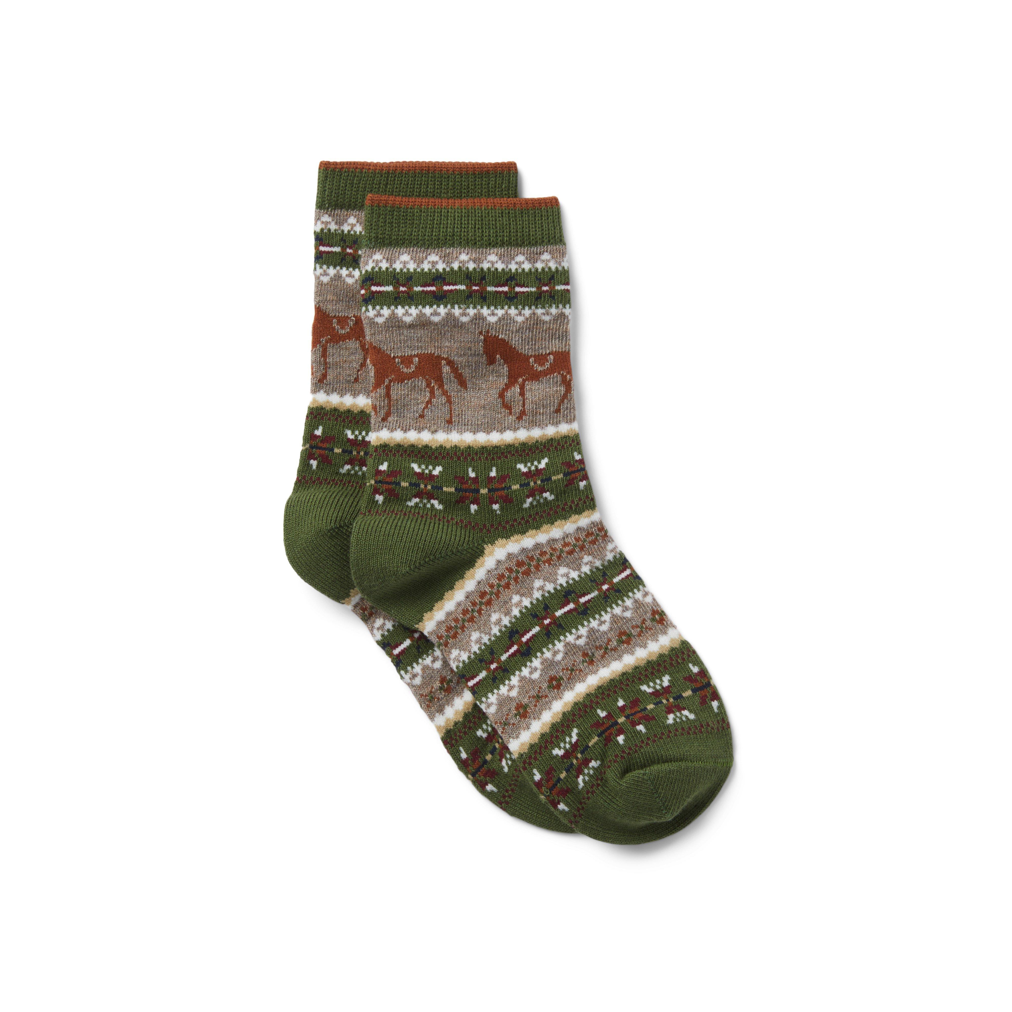 Horse Fair Isle Sock image number 0