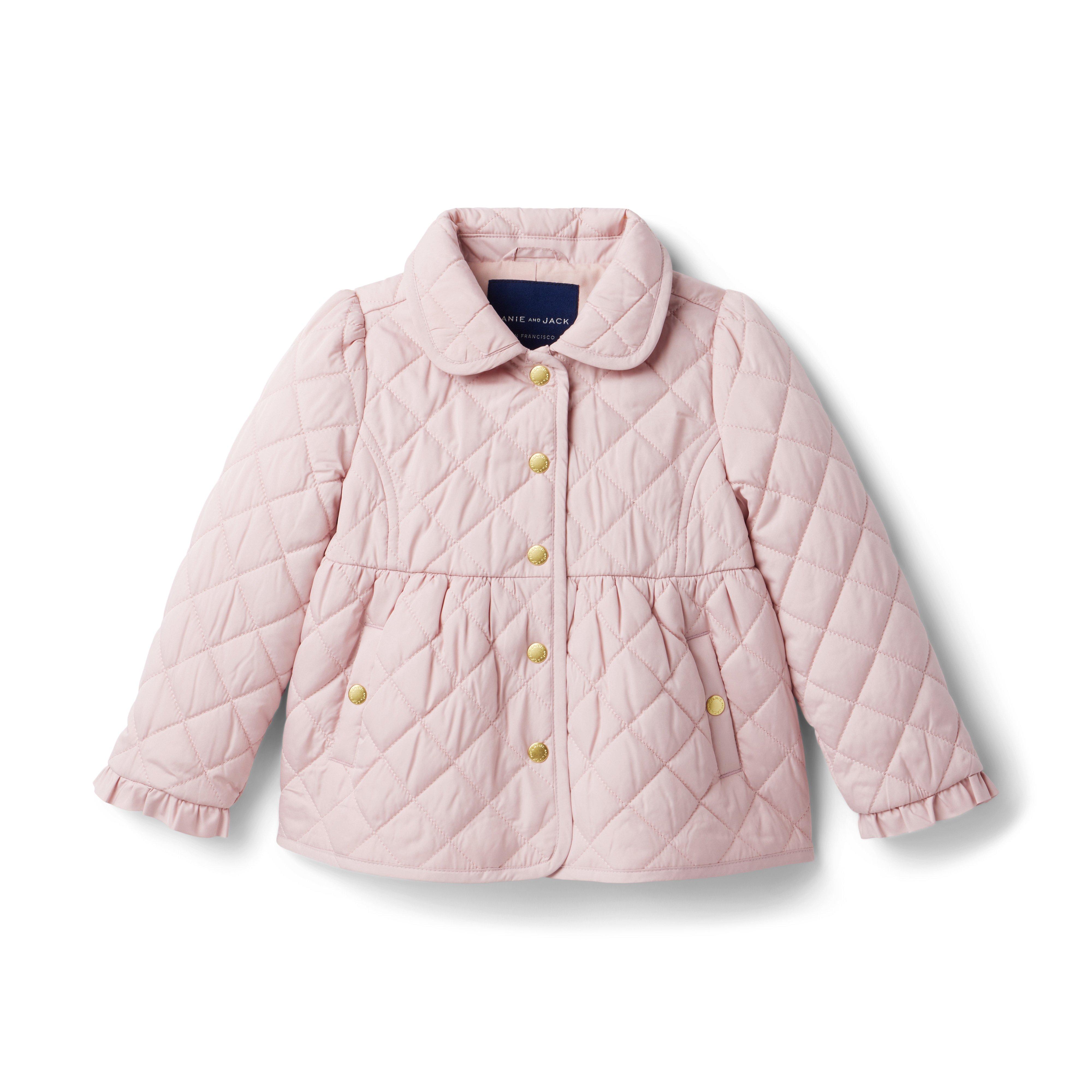 Girl Pink Touch The Quilted Barn Coat by Janie and Jack