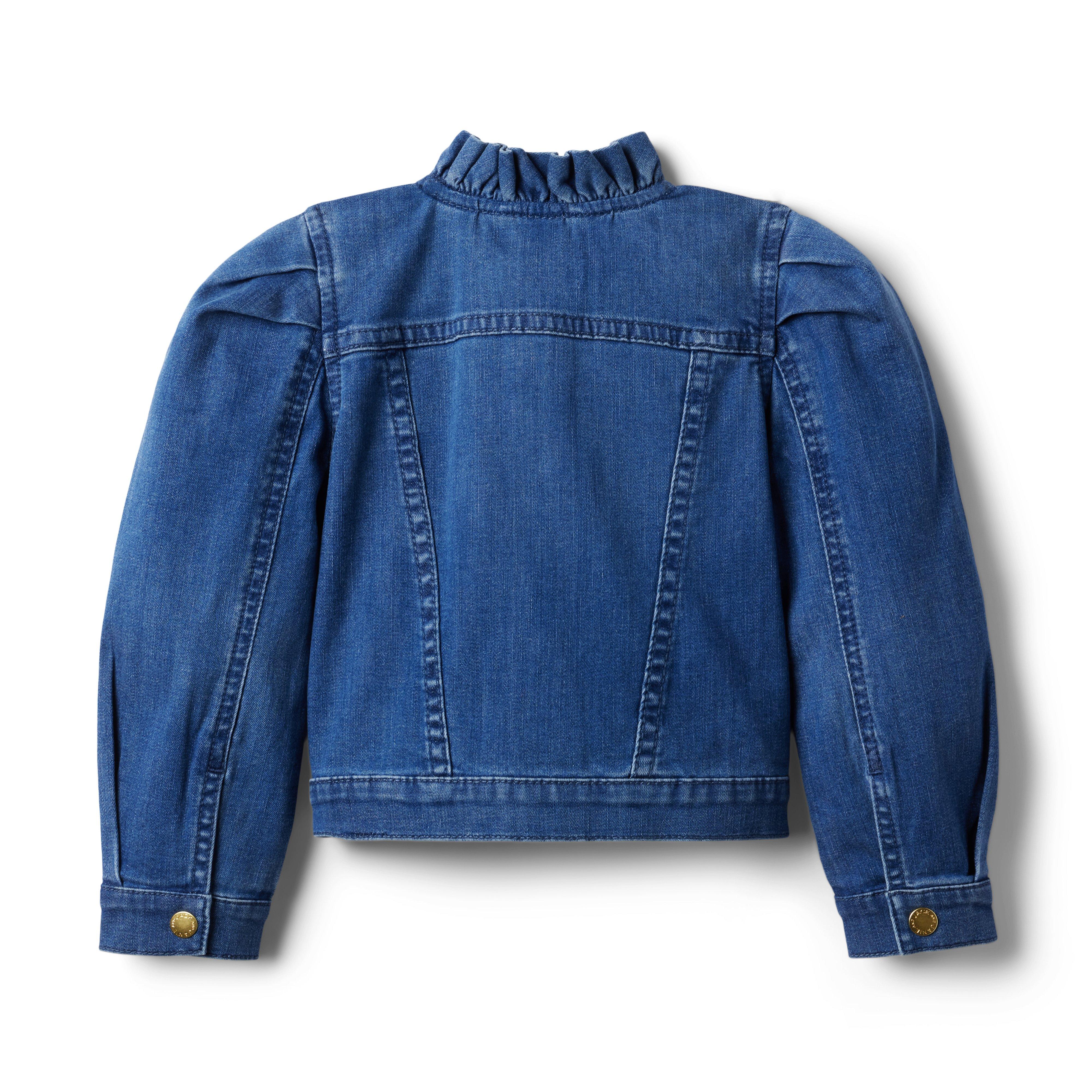 Denim Puff Sleeve Jacket image number 1