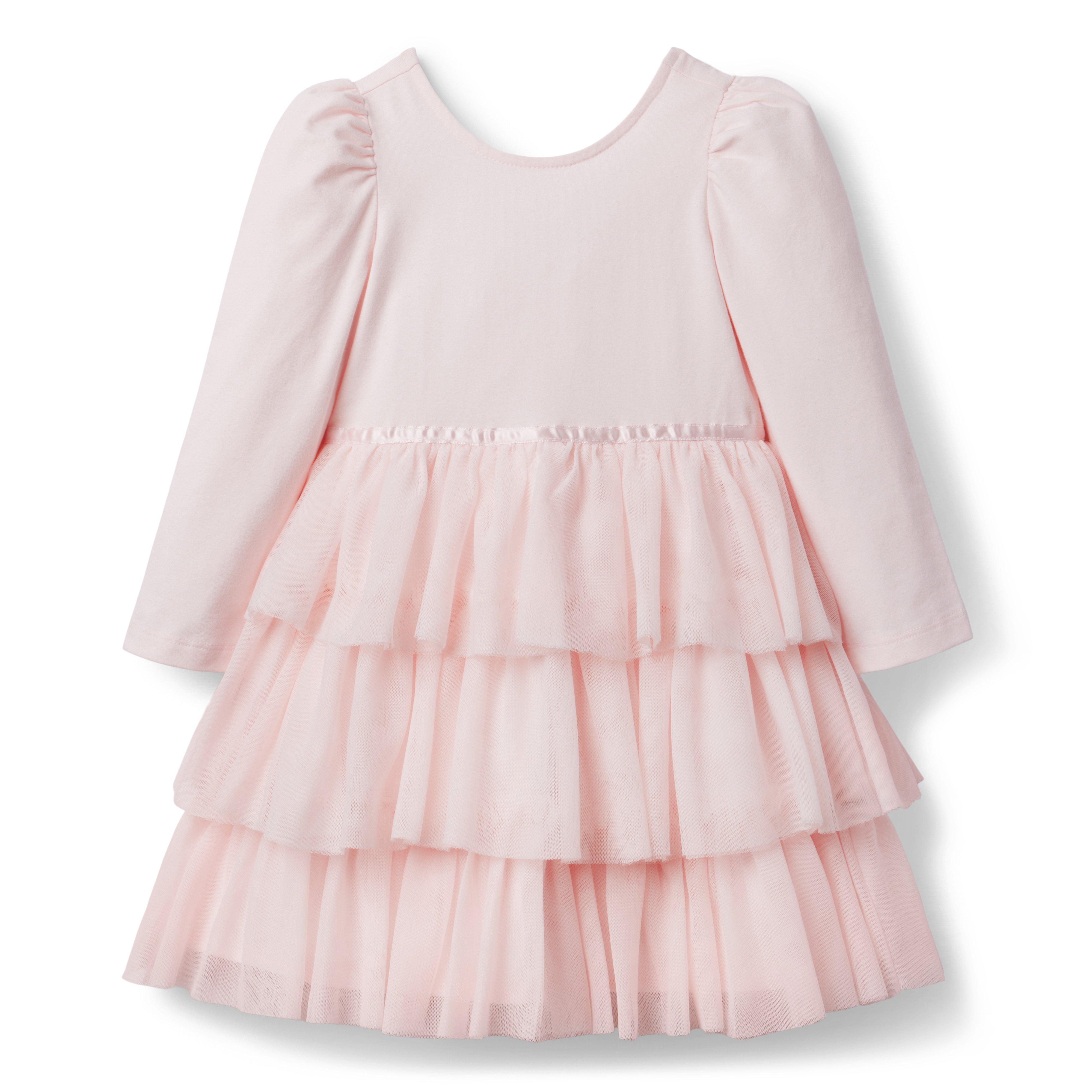 Girl Veil Rose Rainbow Tiered Tulle Dress by Janie and Jack