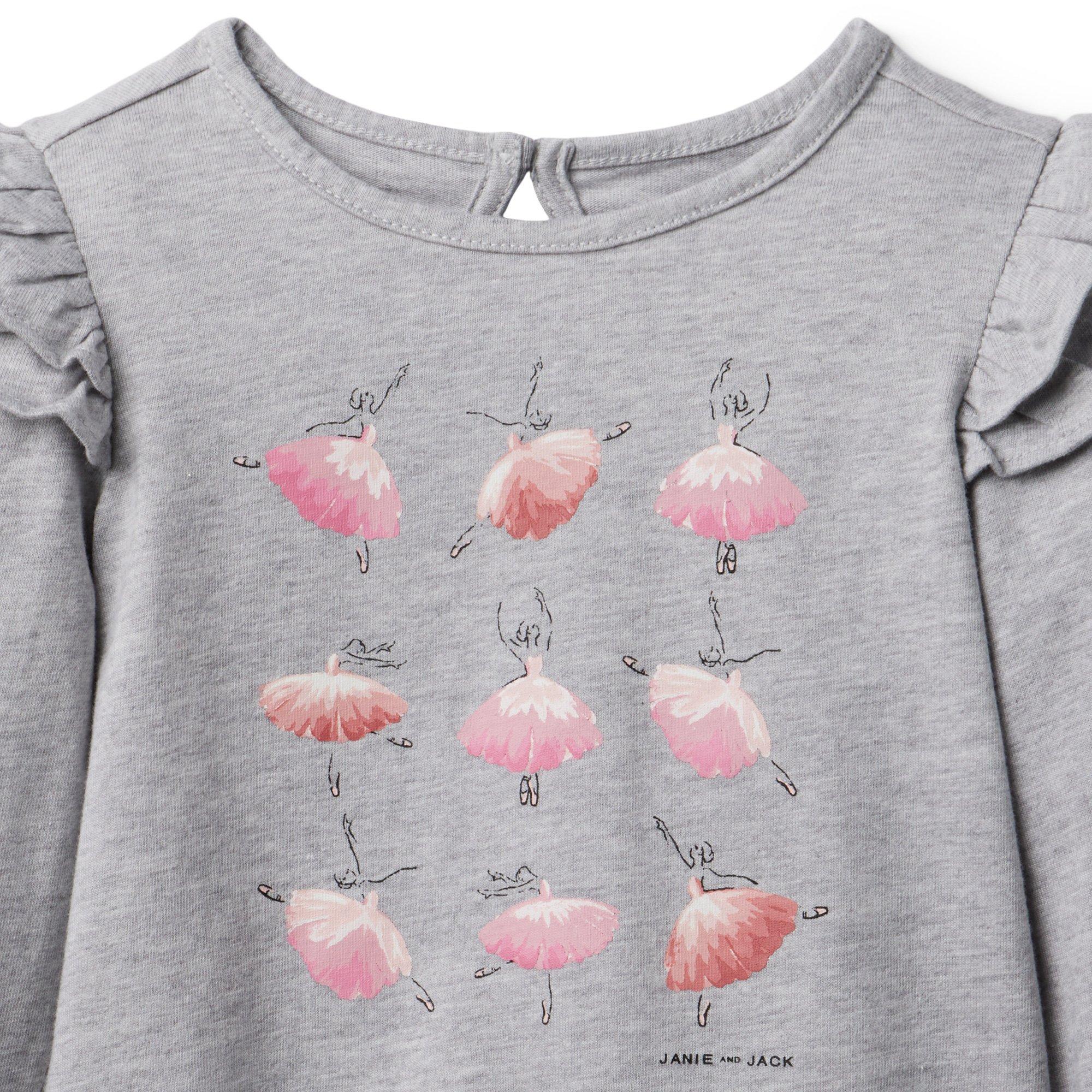 Ballerina Ruffle Shoulder Tee