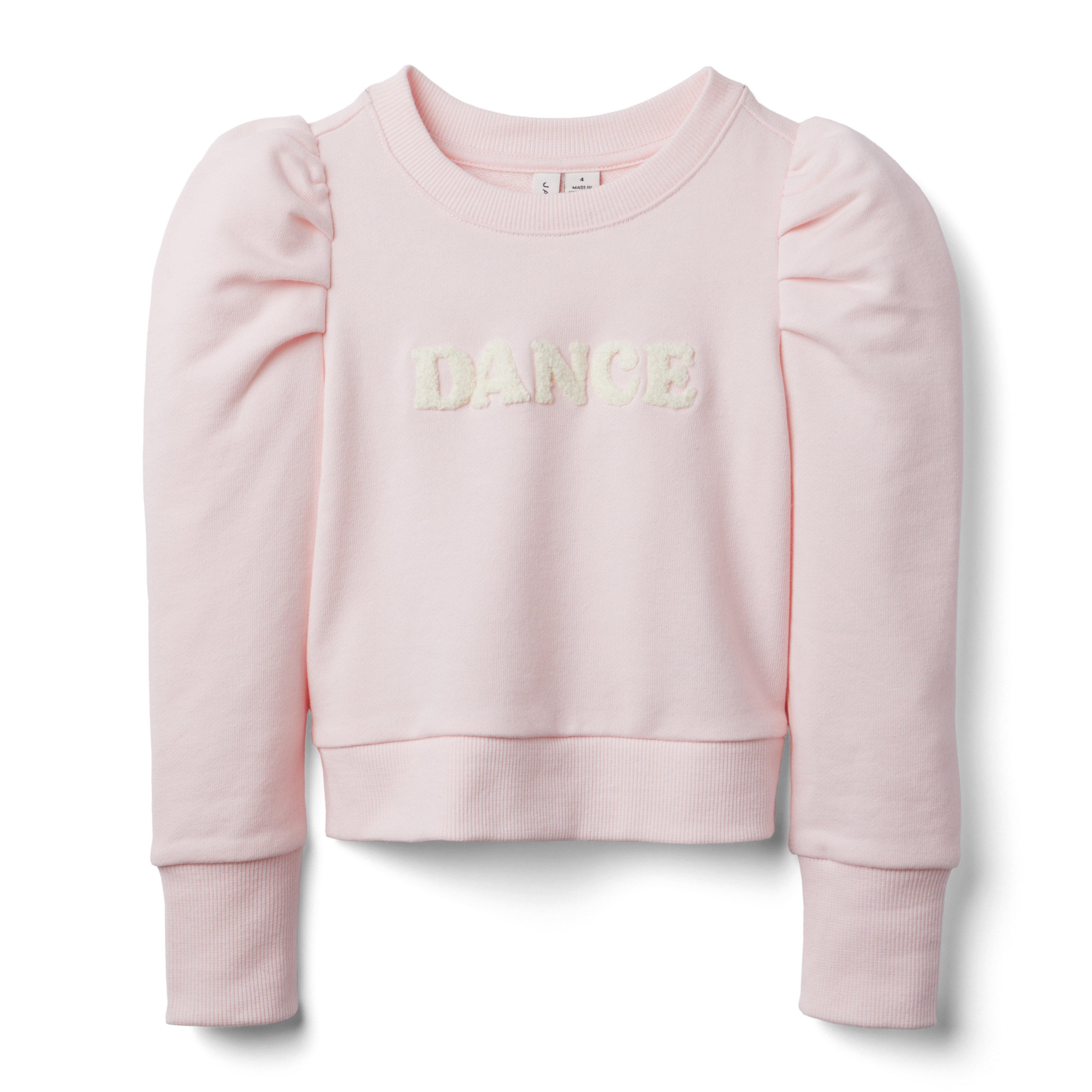 Pink puff sleeve sweatshirt new arrivals