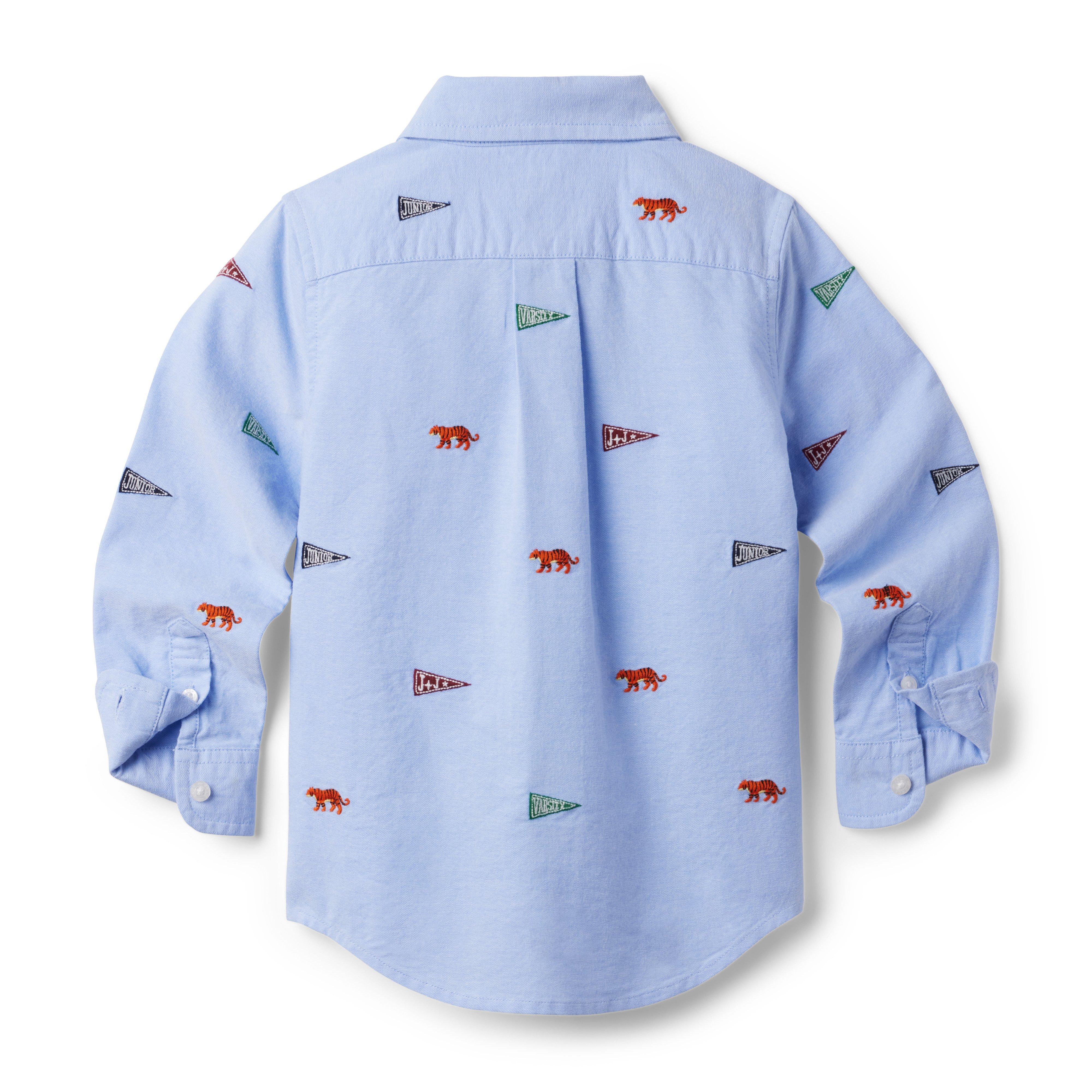 Embroidered Tiger Flag Oxford Shirt image number 1