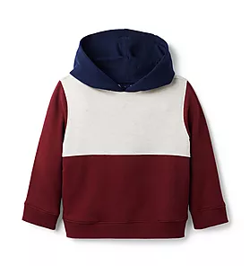 Colorblocked Hooded French Terry Sweatshirt