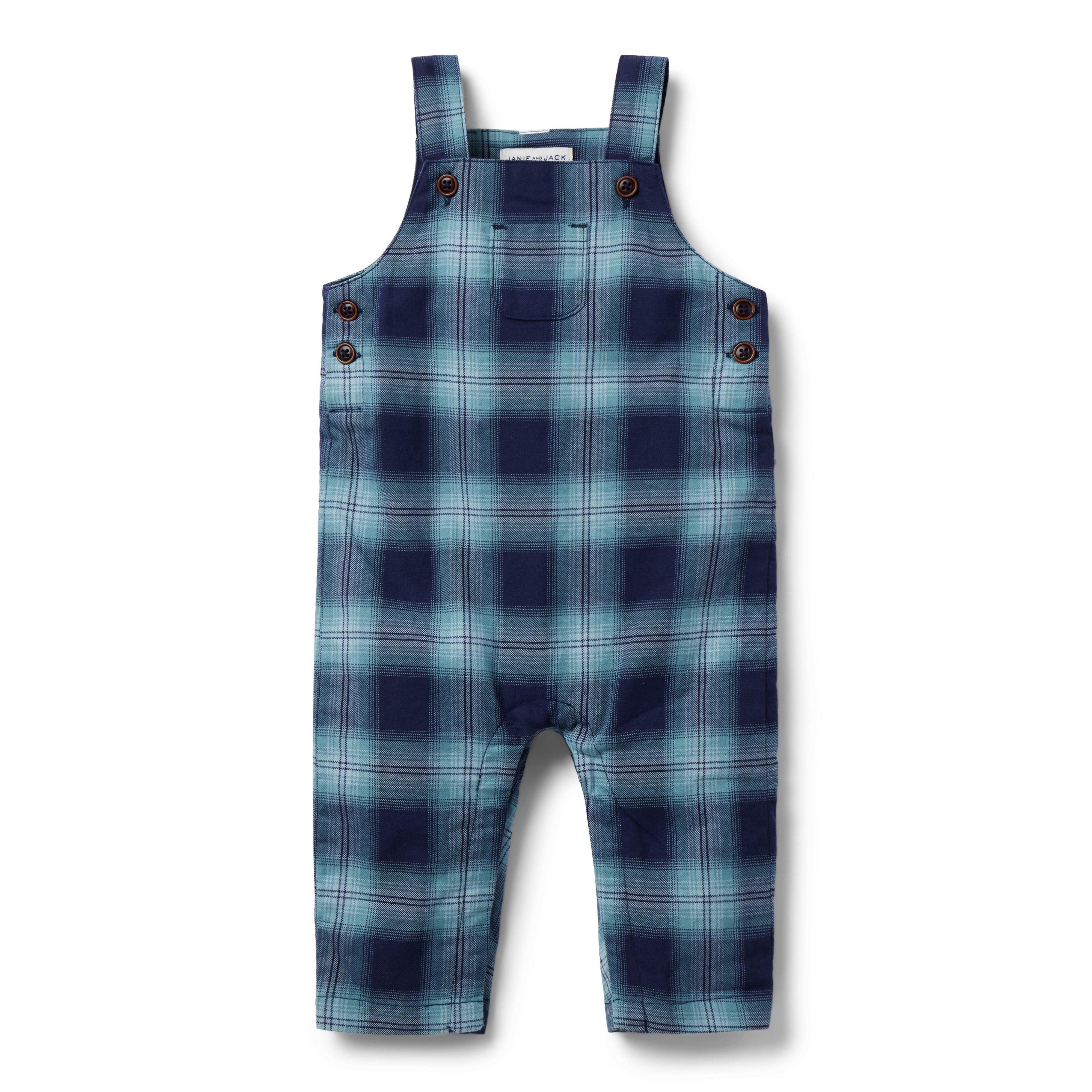 Baby Plaid Twill Overall image number 0