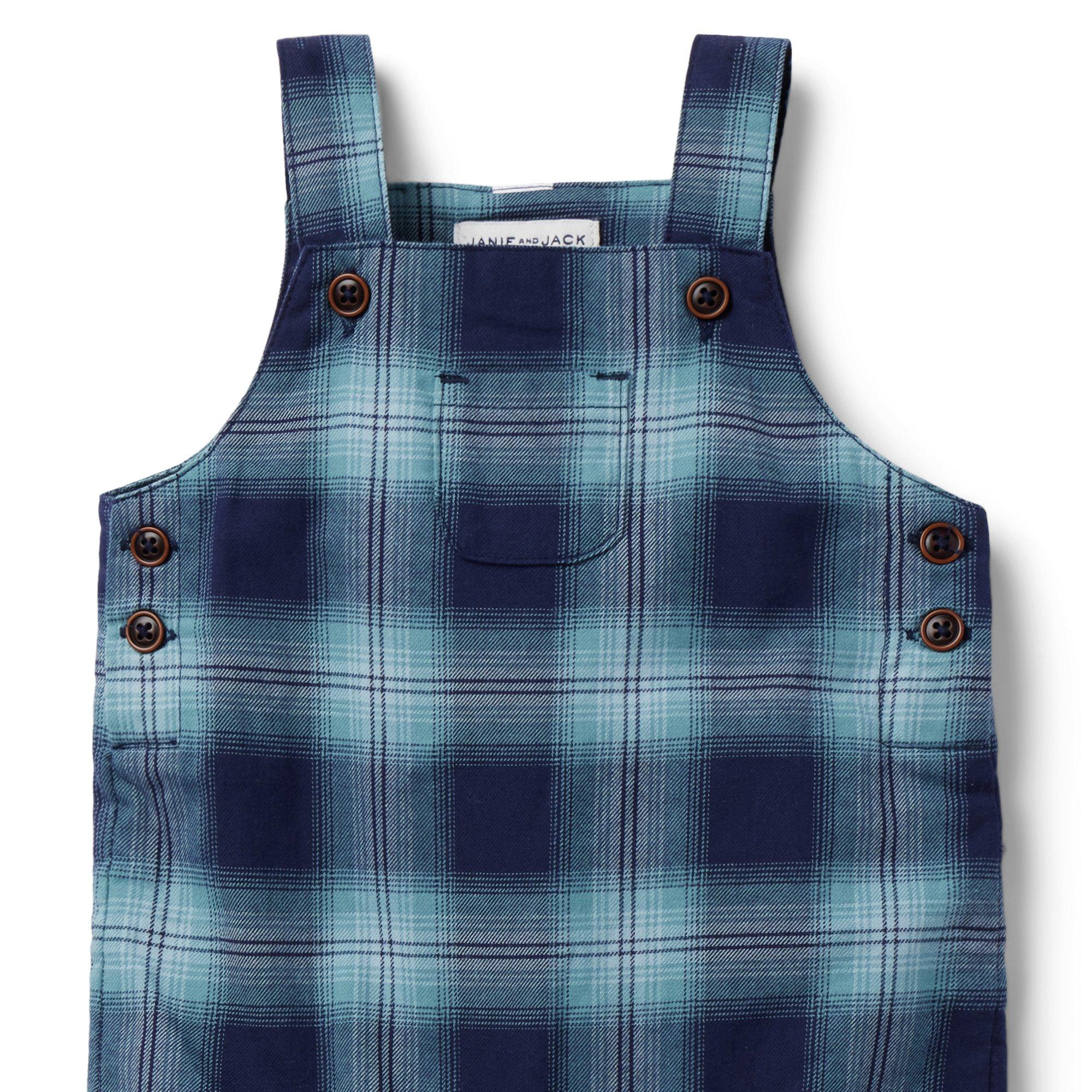 Baby Plaid Twill Overall image number 2