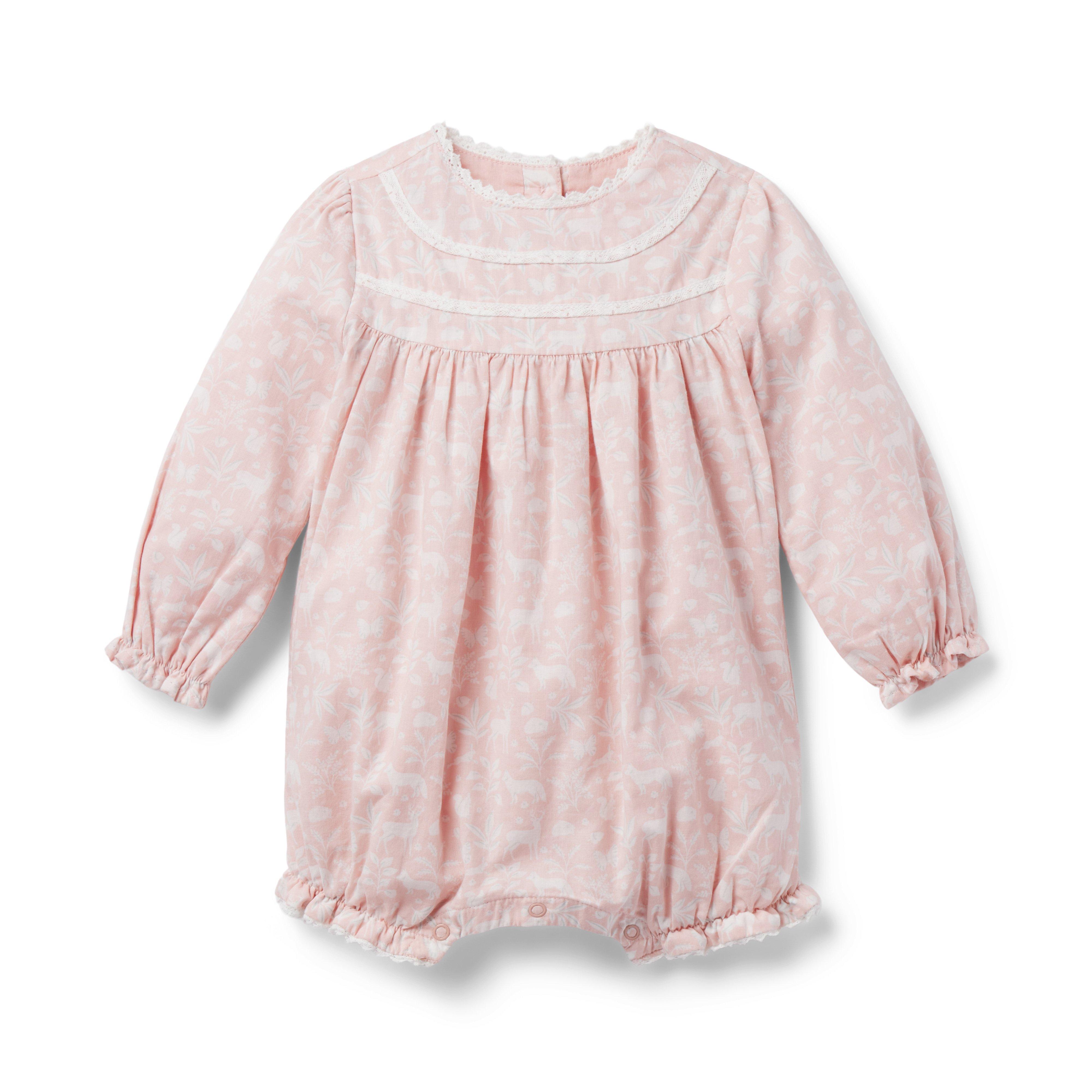 Baby Woodland Lace Trim Romper image number 0
