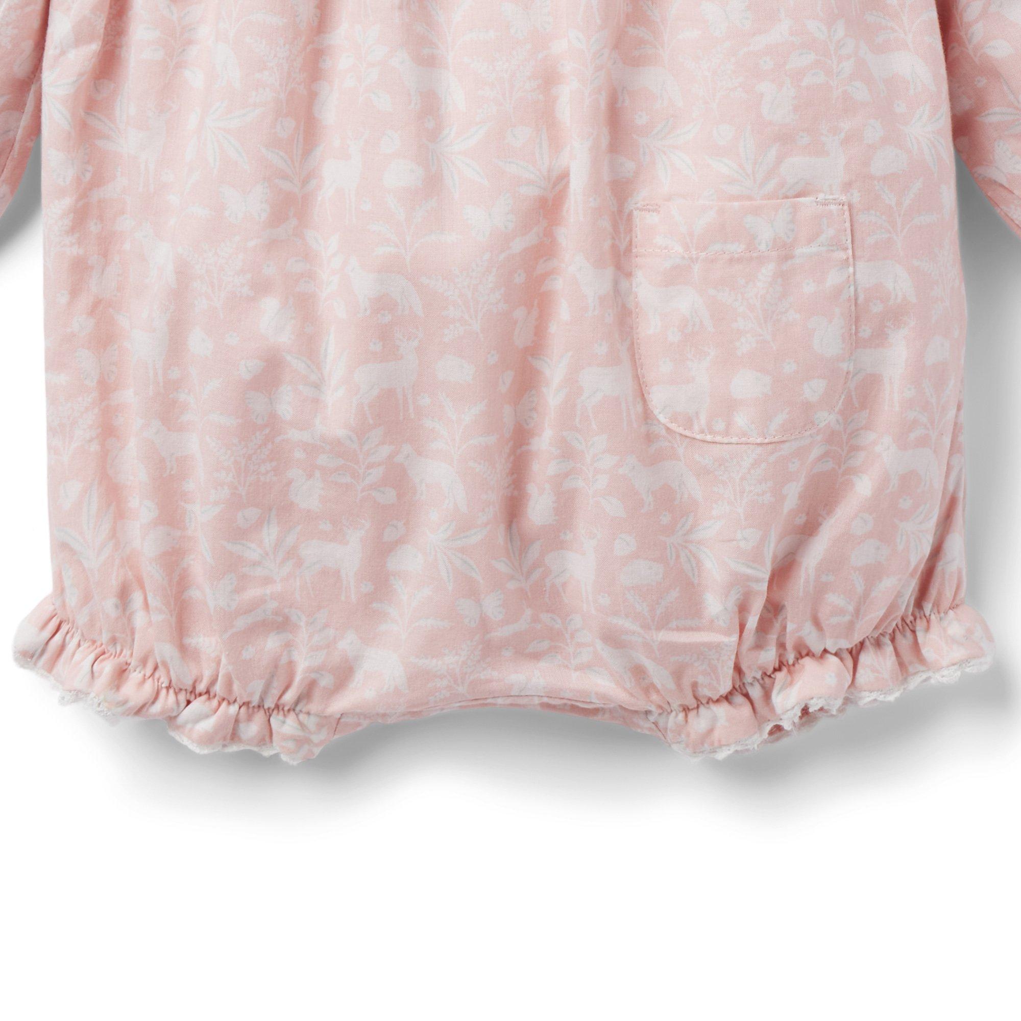 Baby Woodland Lace Trim Romper image number 3