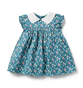 Baby Floral Scallop Collar Dress