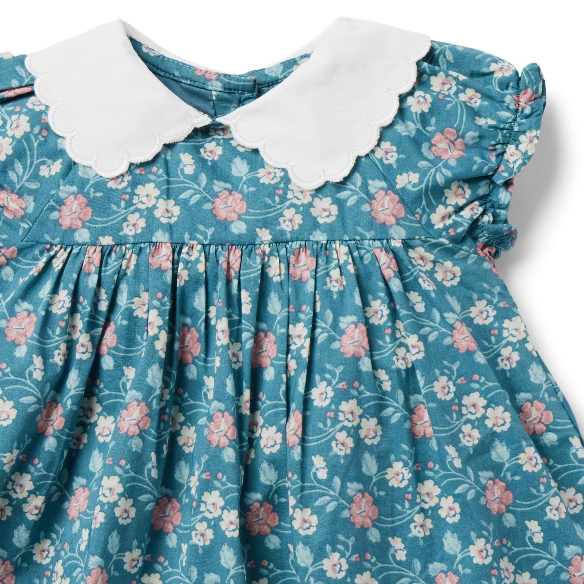 Baby Floral Scallop Collar Dress image number 3