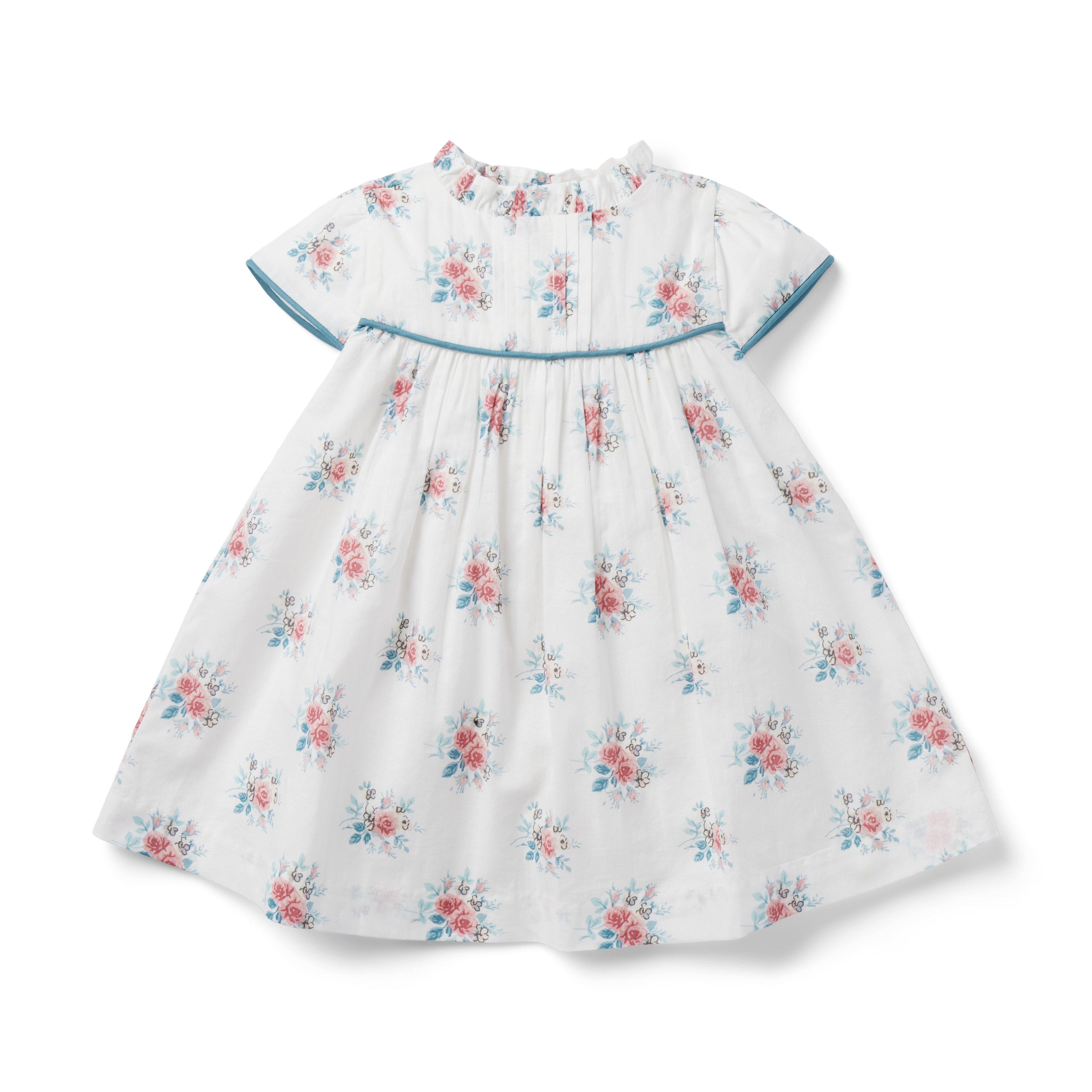 Baby Floral Pintuck Dress