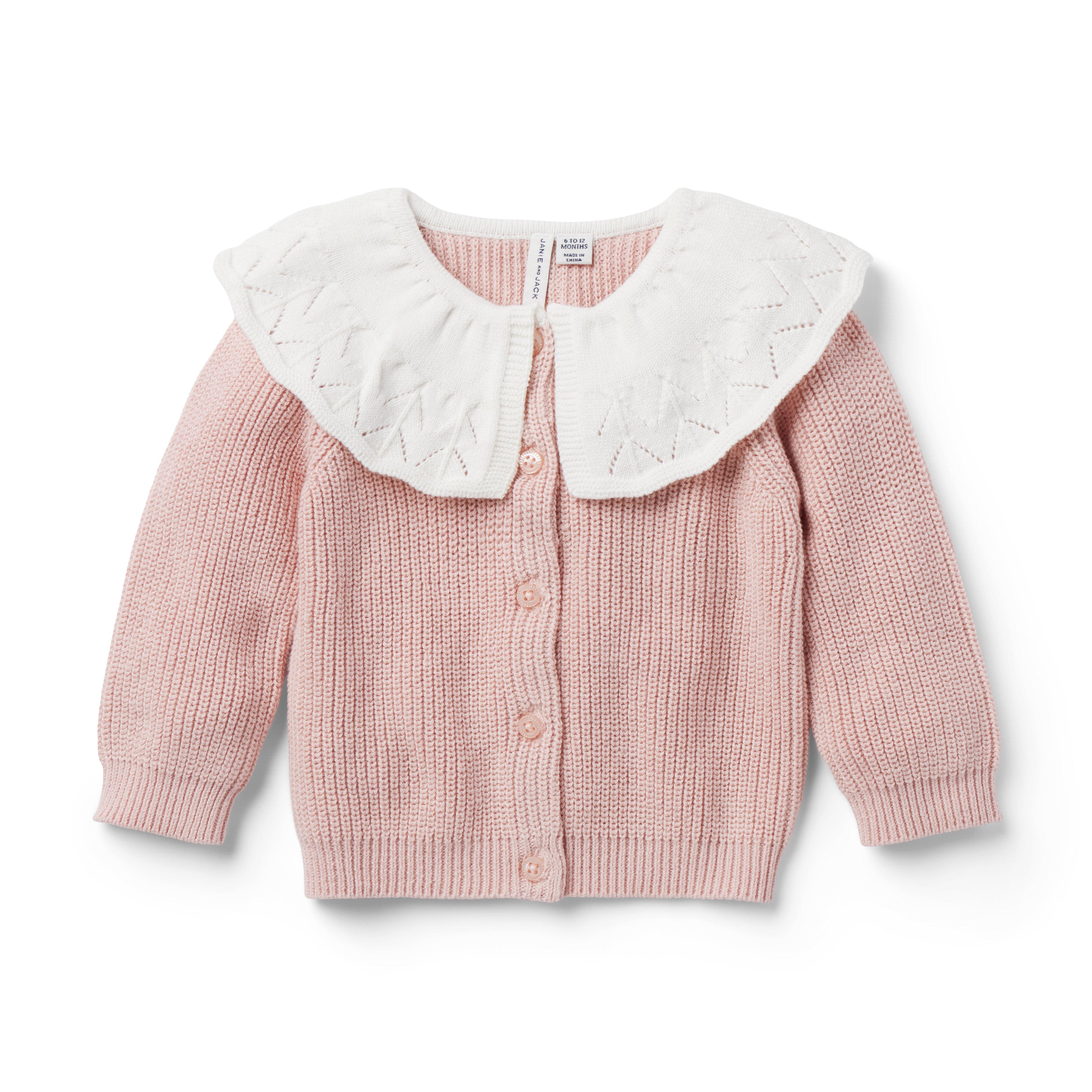 Baby Pointelle Collar Cardigan