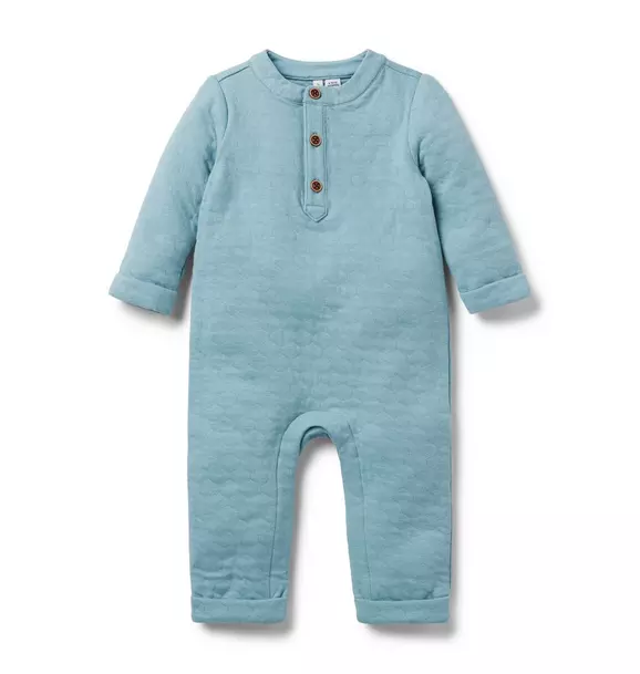 Baby Quilted Henley One-Piece