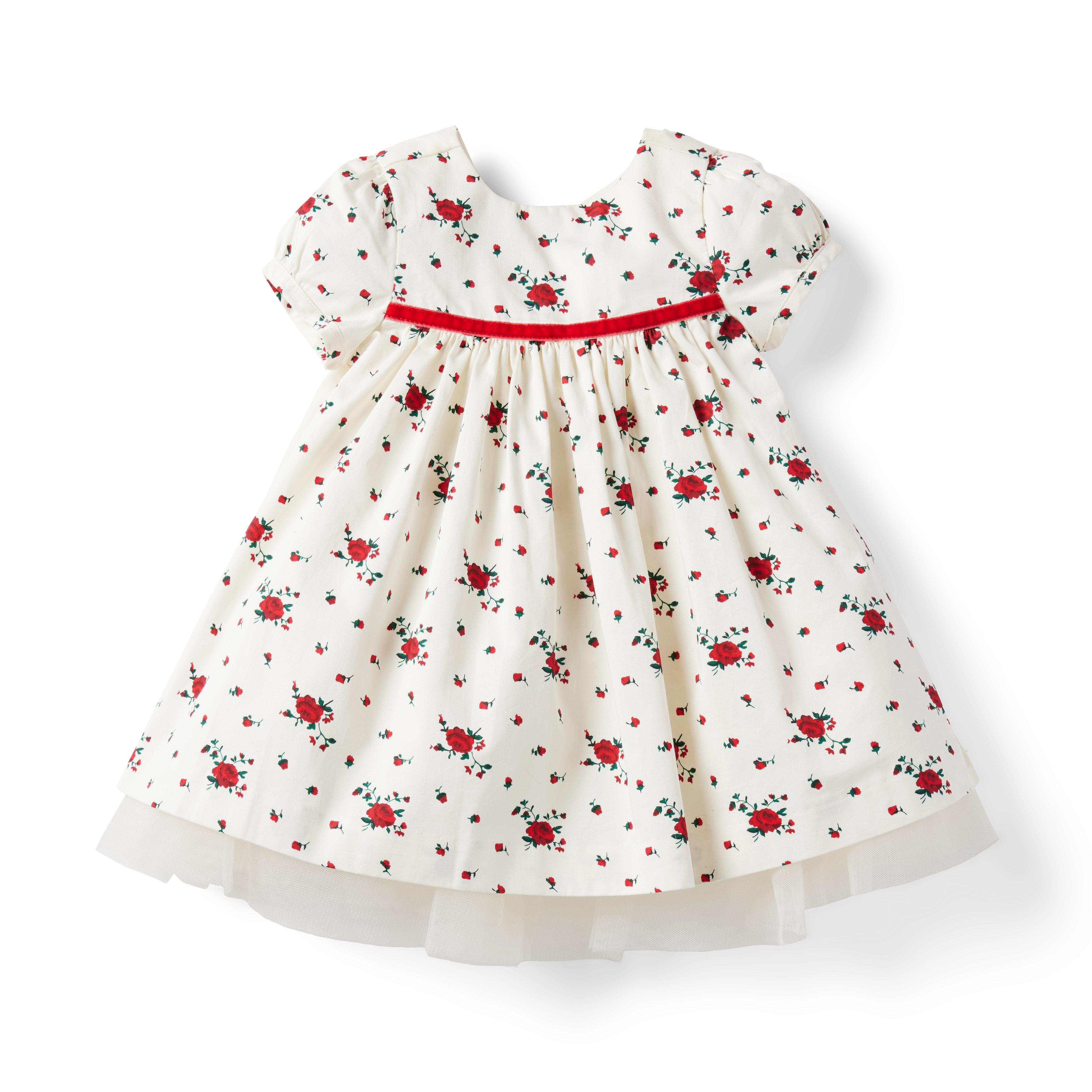 Baby Rose Puff Sleeve Dress