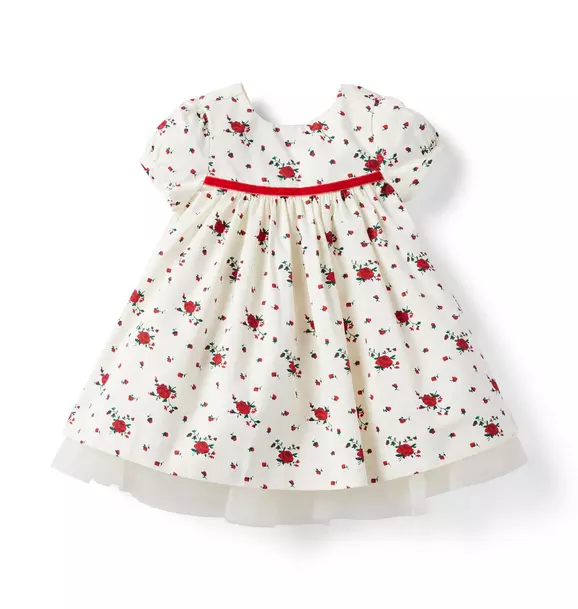 Baby Rose Puff Sleeve Dress