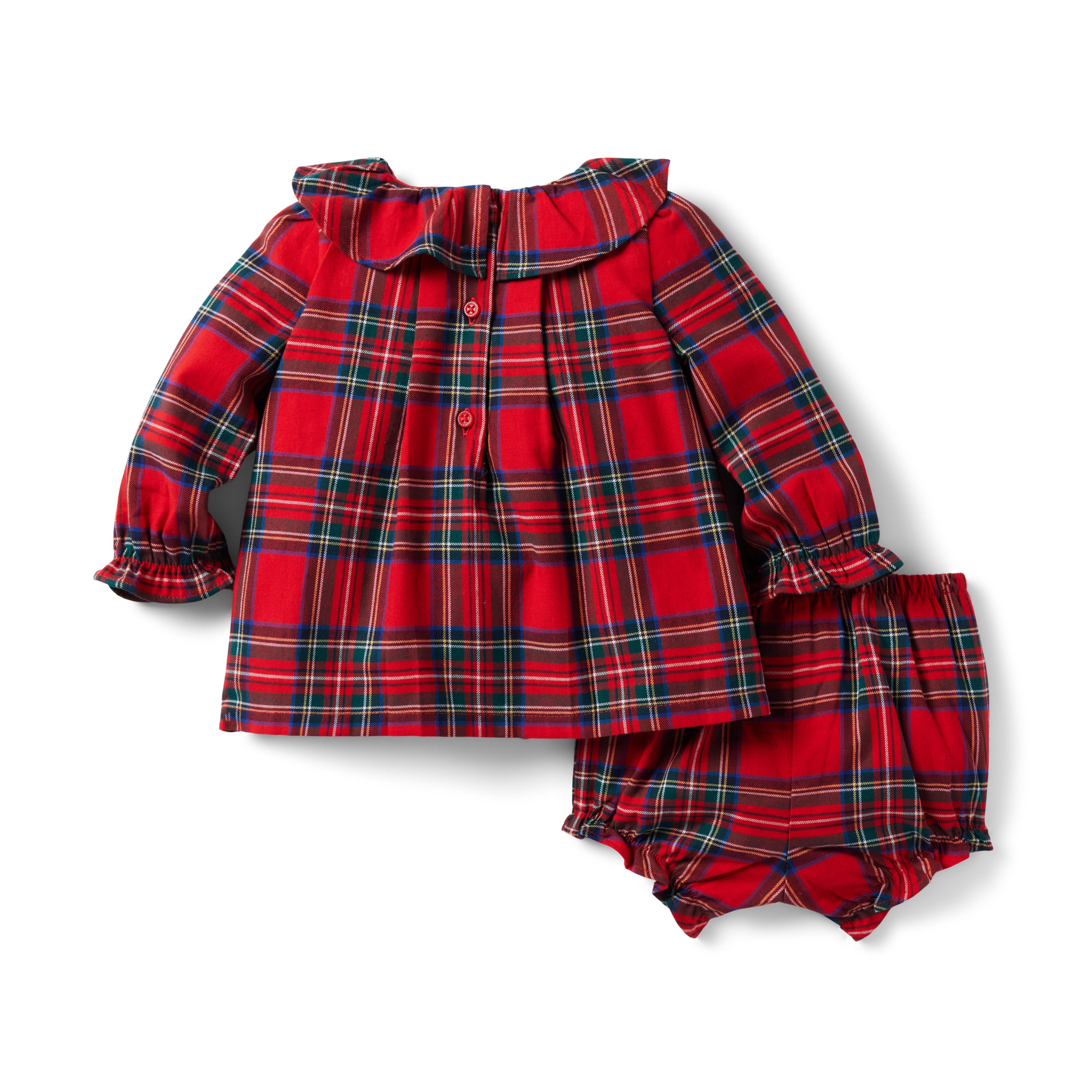 Baby Plaid Ruffle Matching Set image number 2