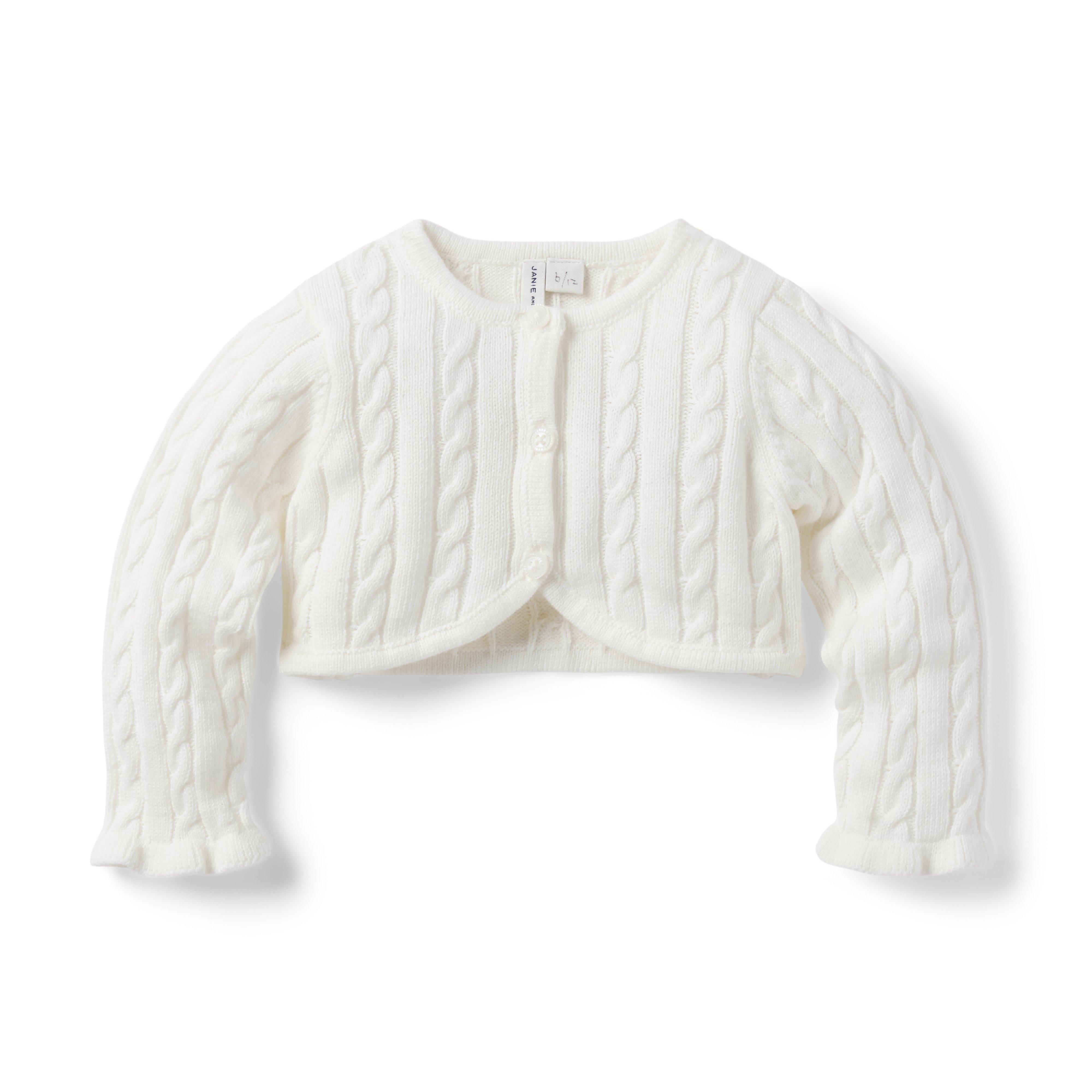 Baby Cropped Cable Knit Cardigan