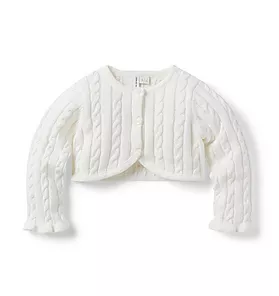 Baby Cropped Cable Knit Cardigan