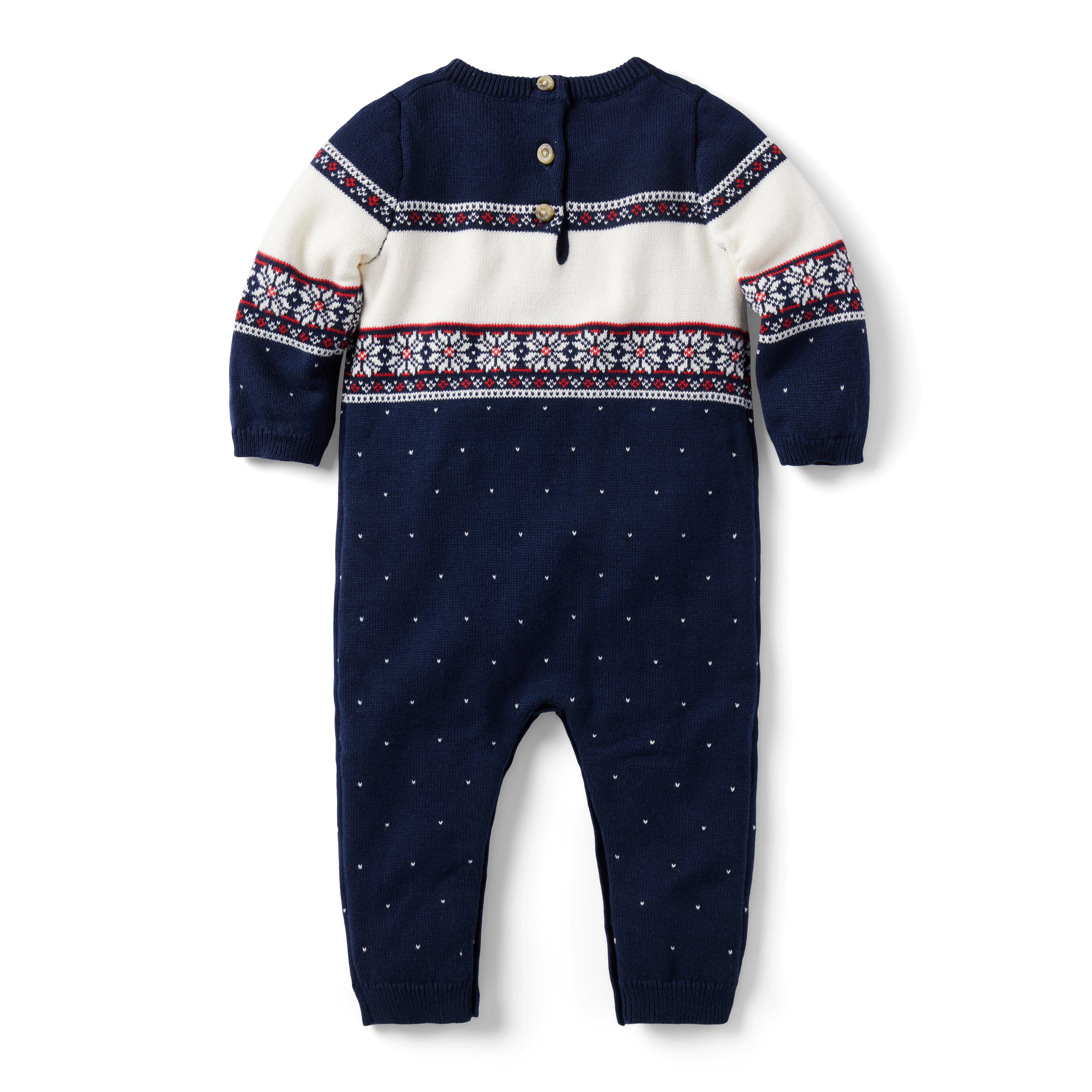 Baby Train Fair Isle One-Piece image number 2