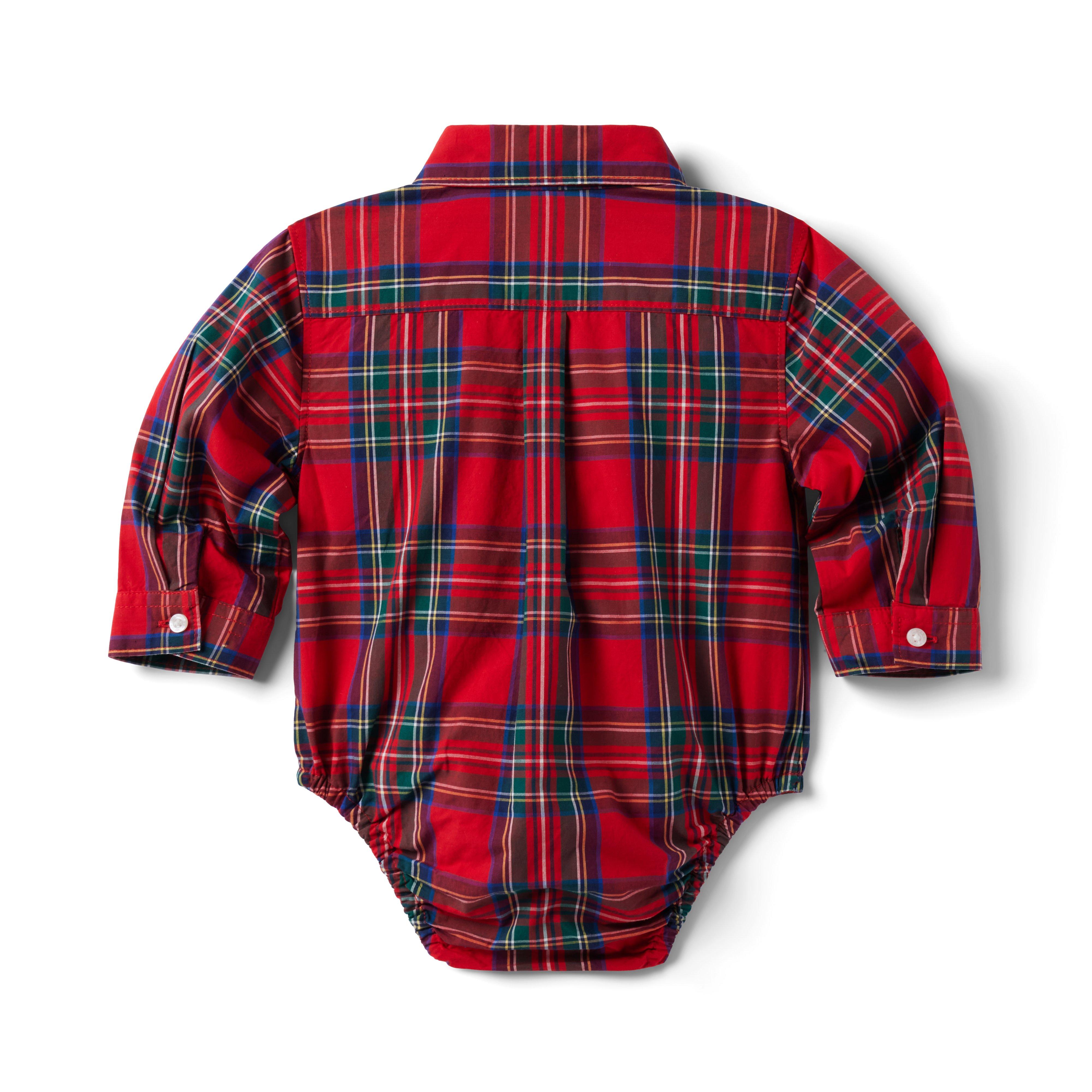 Baby Plaid Poplin Bodysuit image number 1