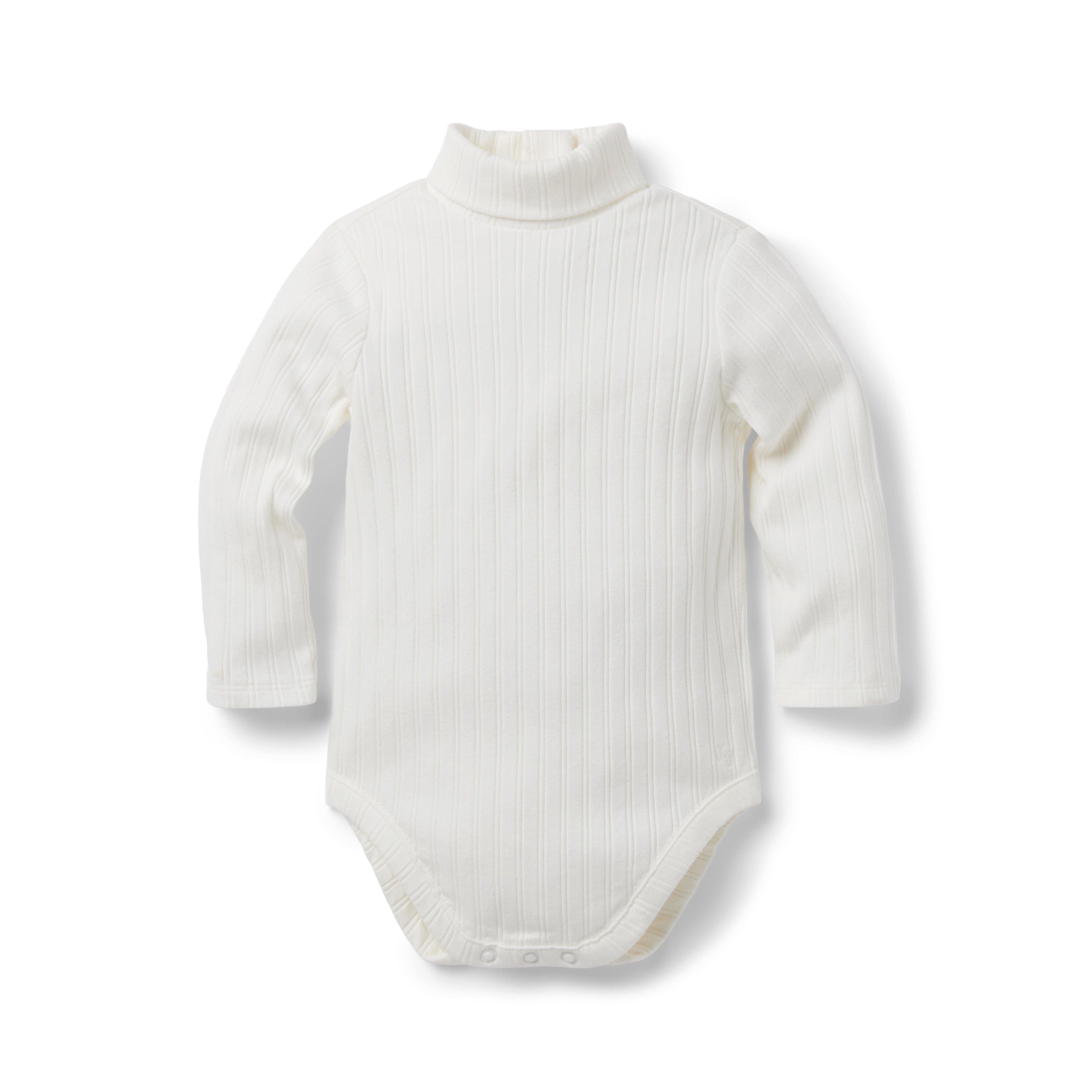 Newborn Jet Ivory Baby Ribbed Turtleneck Bodysuit by Janie and Jack