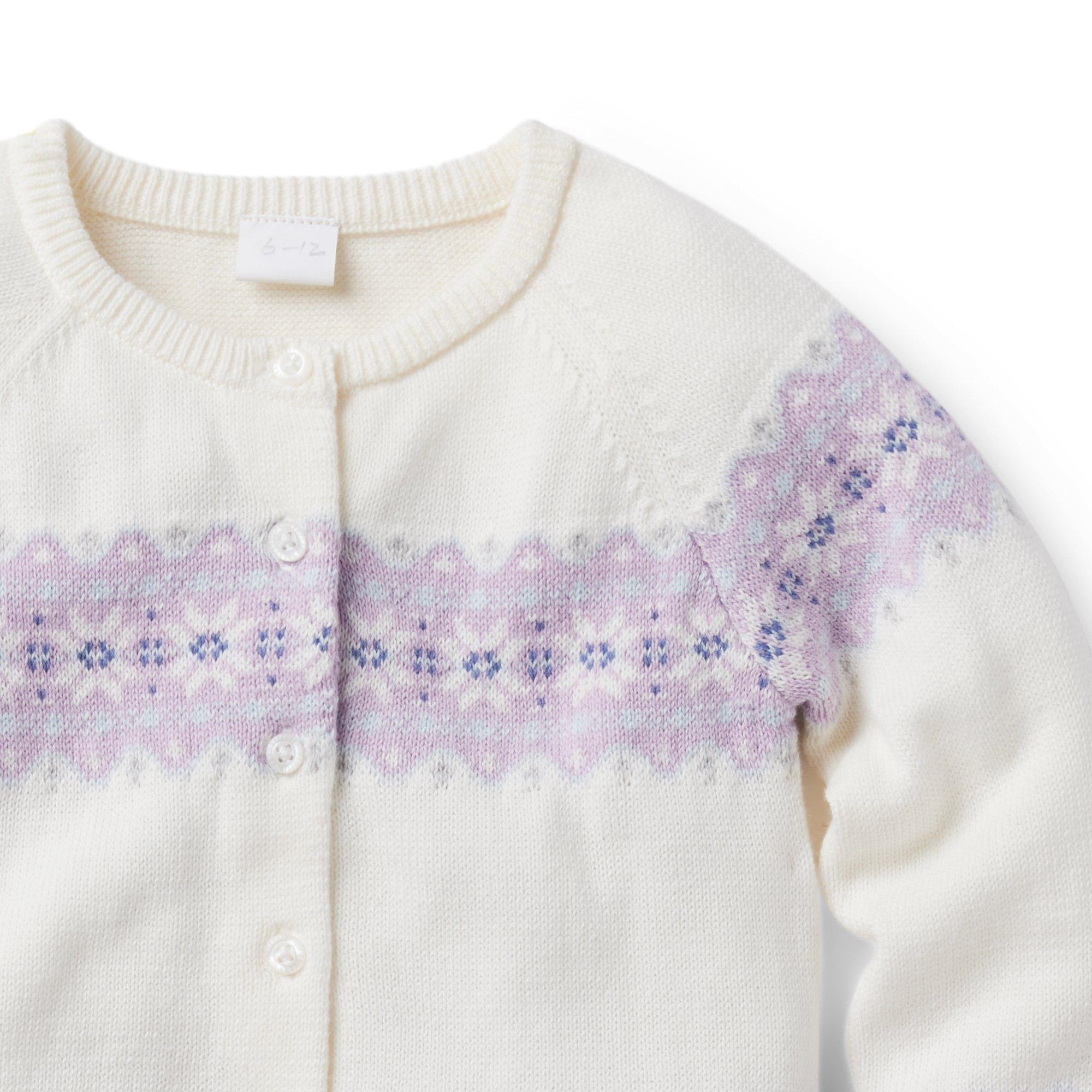 Baby Fair Isle Ruffle Cardigan image number 2