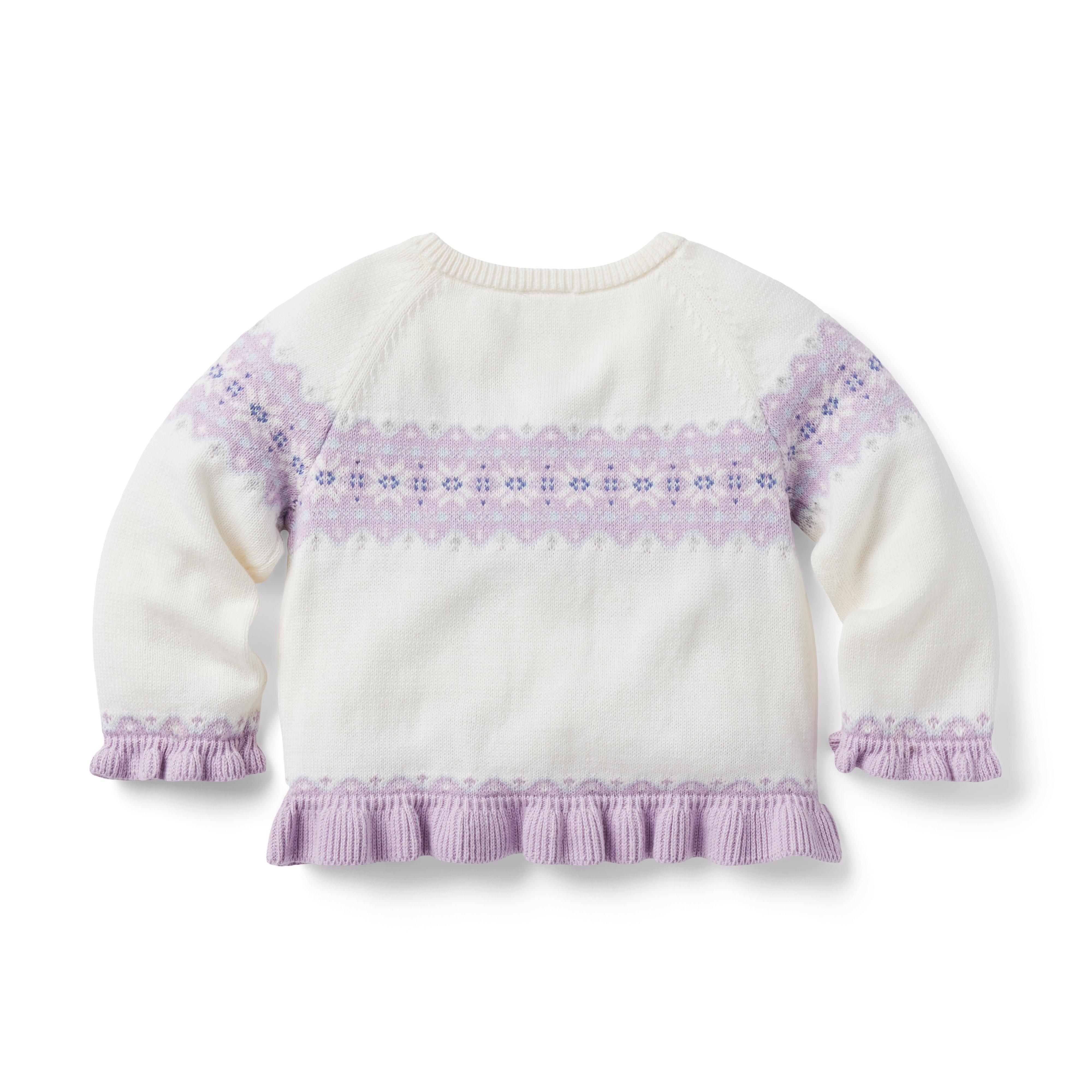 Baby Fair Isle Ruffle Cardigan image number 4