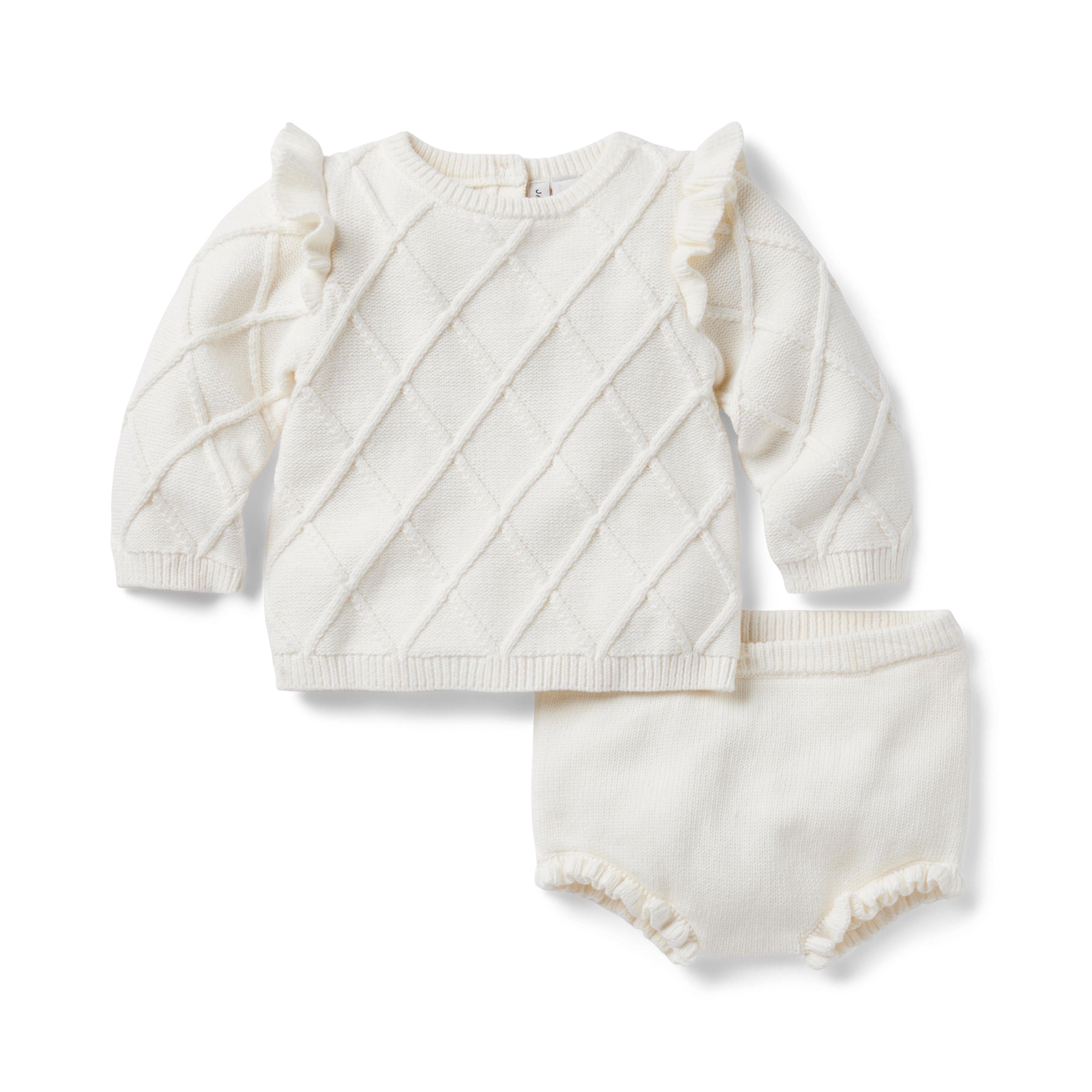 Baby Diamond Cable Knit Matching Set