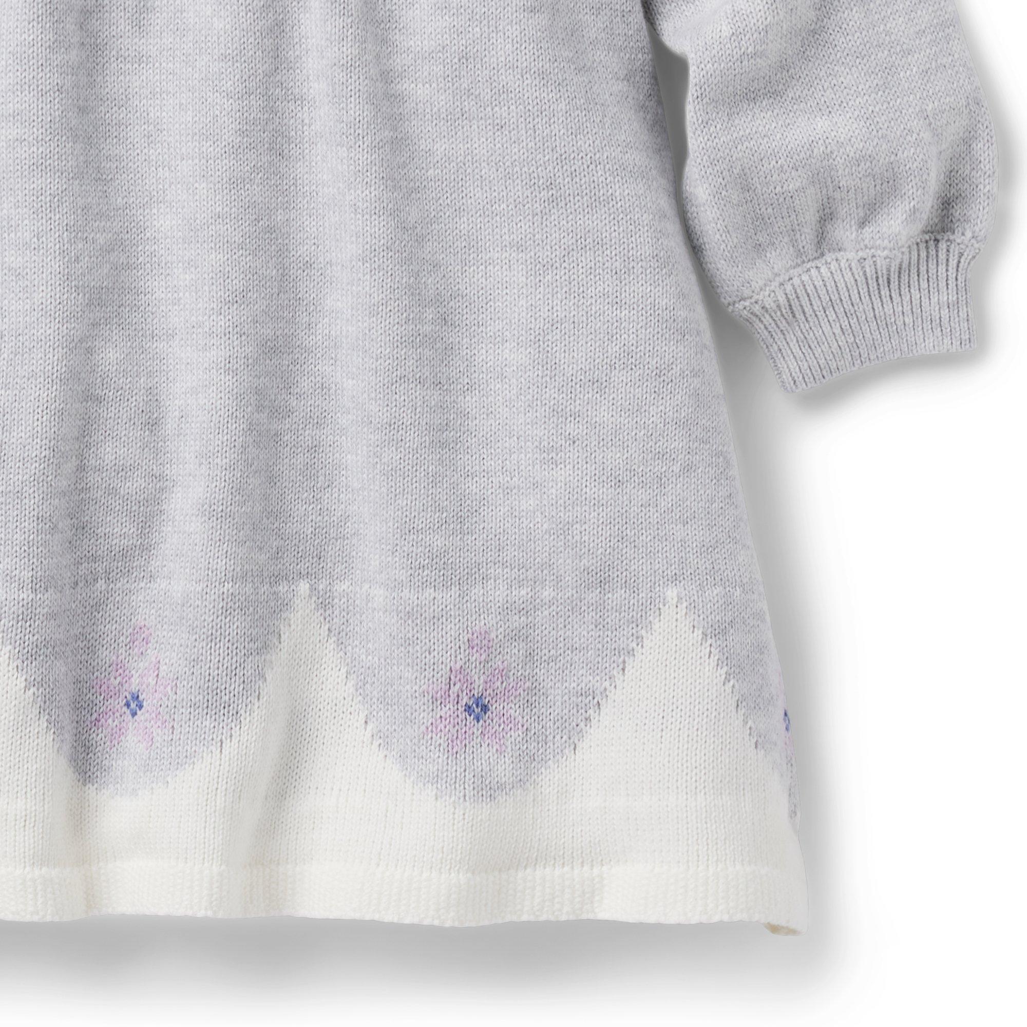 Baby Fair Isle Puff Sleeve Sweater Dress image number 1