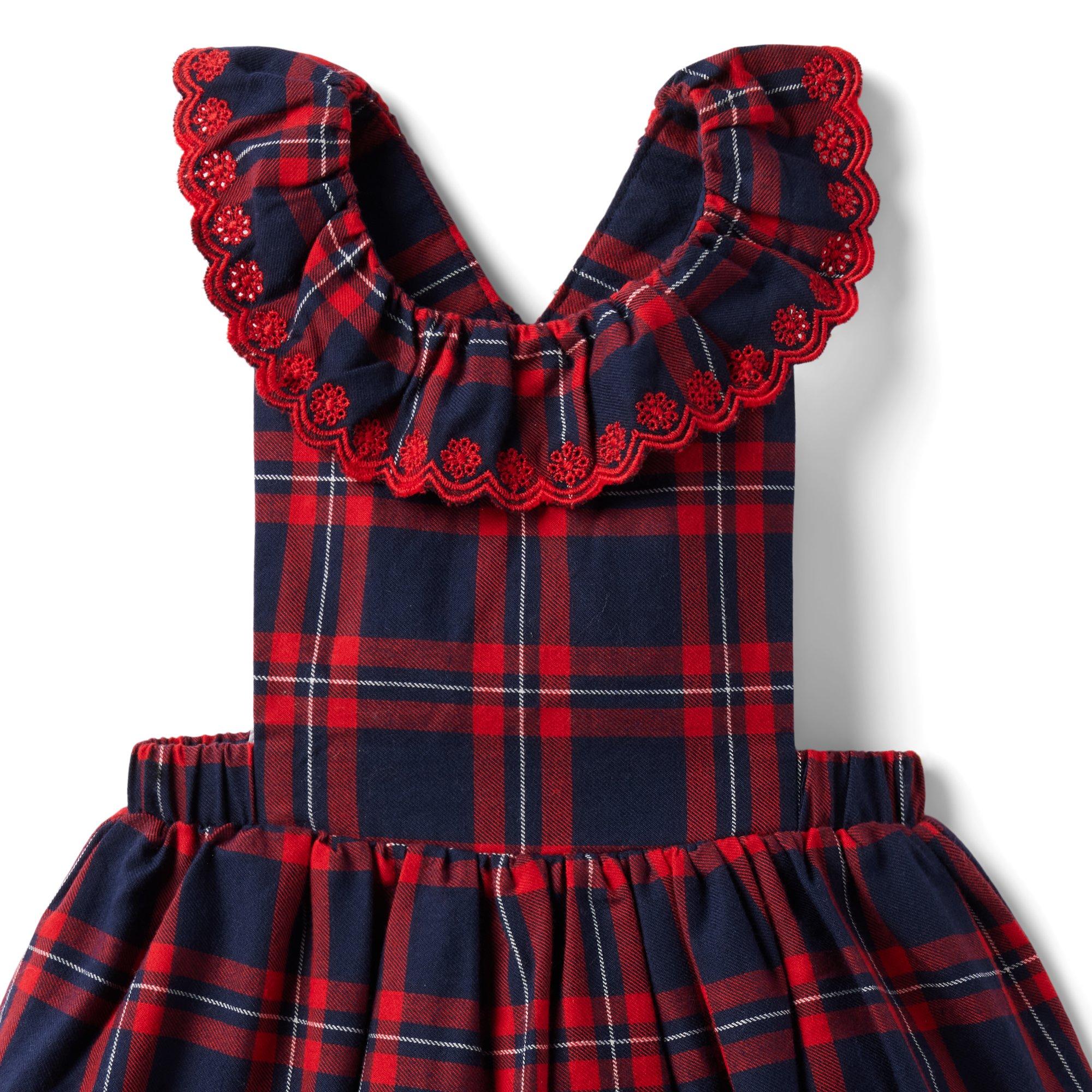 Baby Plaid Ruffle Jumper Dress image number 3