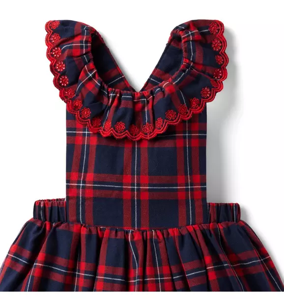 Baby Plaid Ruffle Jumper Dress image number 3
