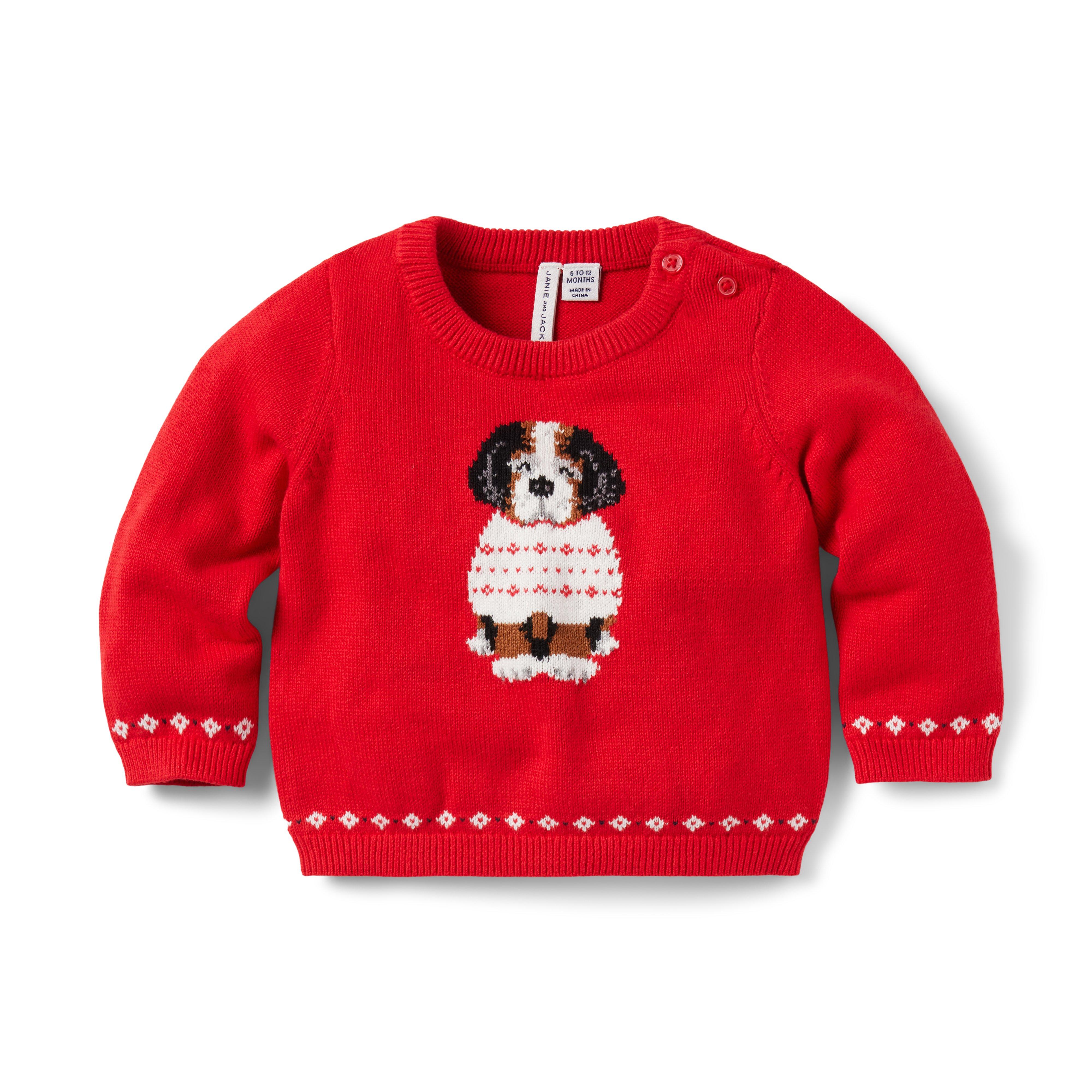 Baby Fair Isle Dog Sweater image number 0