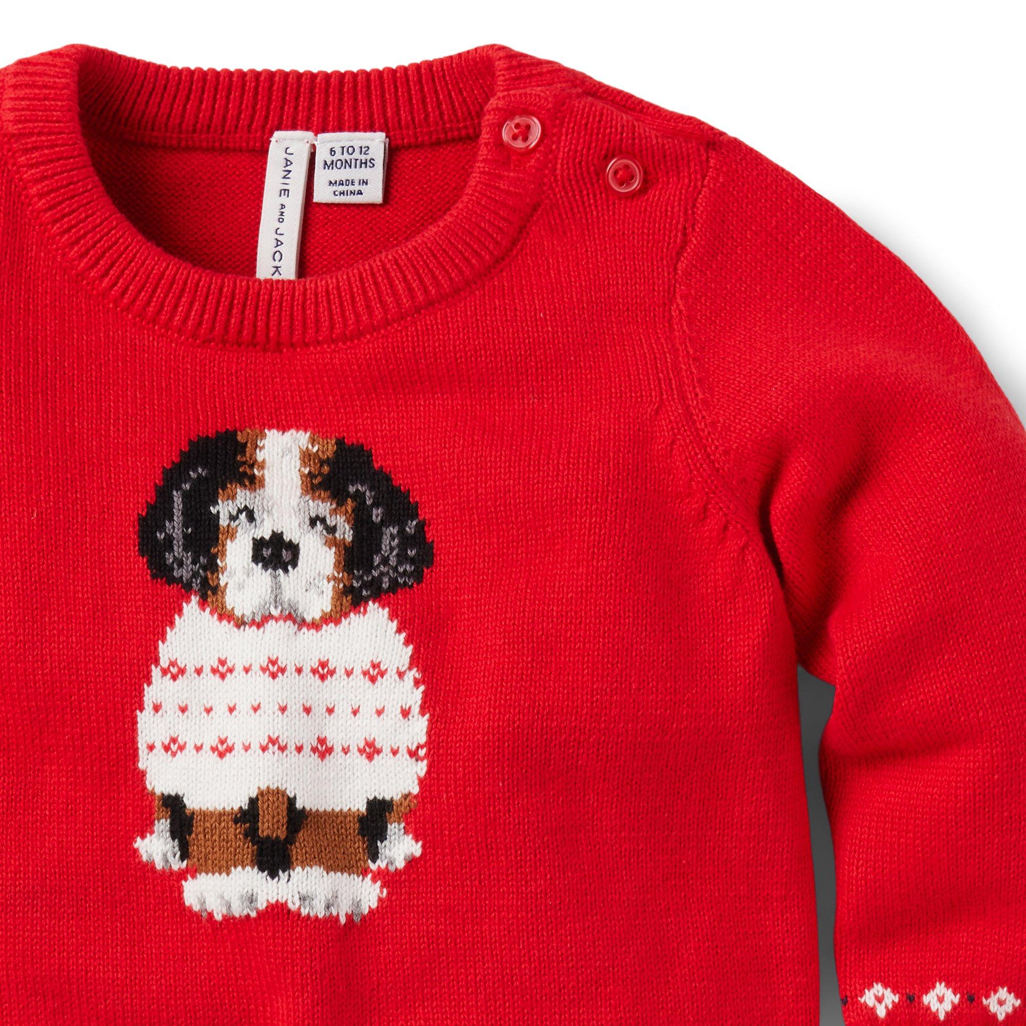 Baby Fair Isle Dog Sweater image number 2