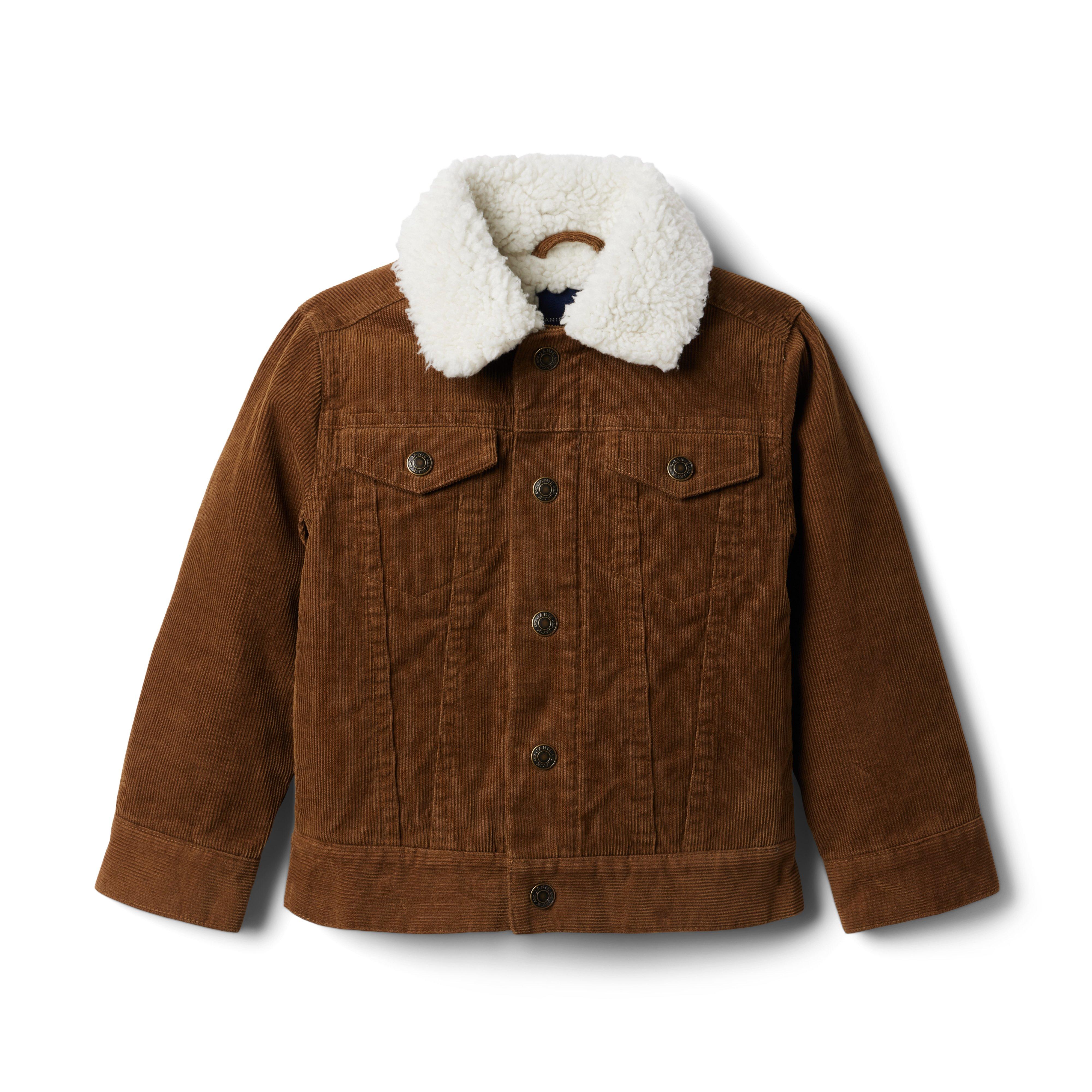 Corduroy Trucker Sherpa Collar Jacket image number 0