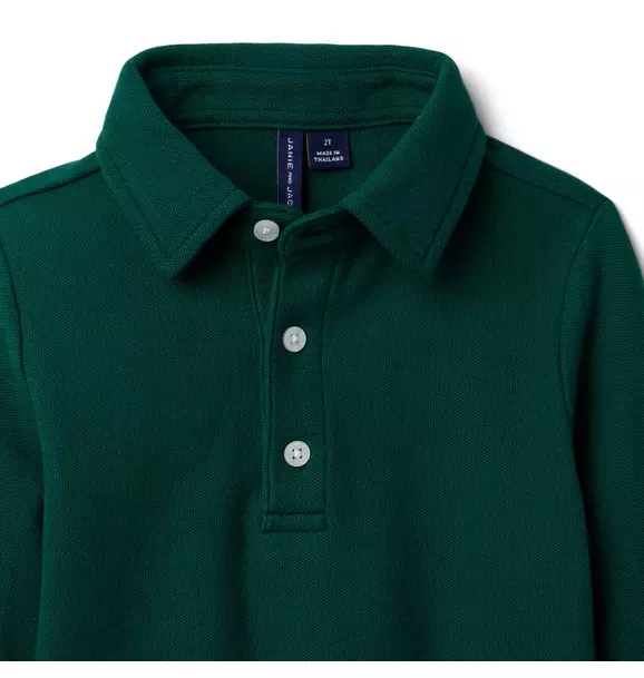 The Long Sleeve Pique Polo image number 1