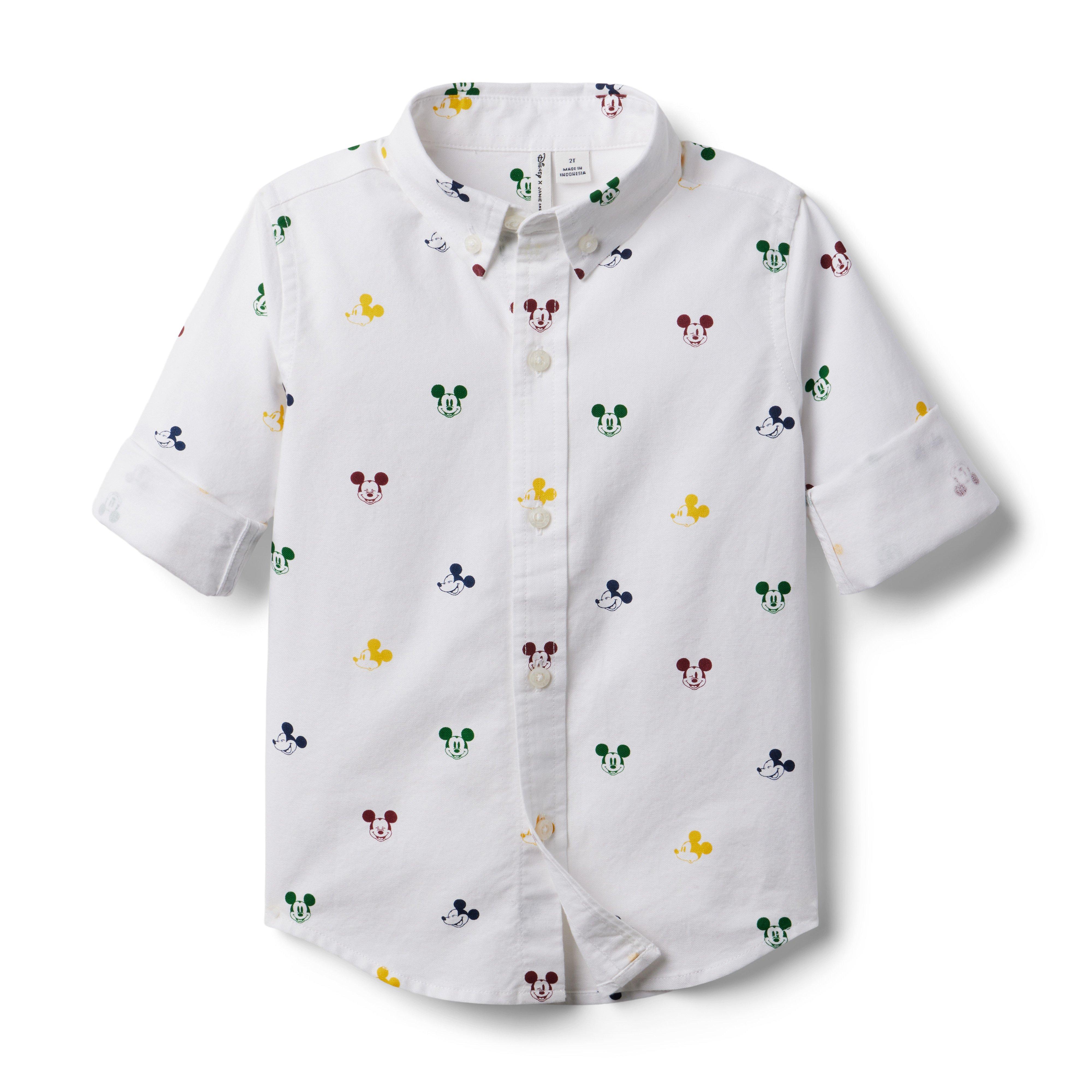 Mickey mouse button up hot sale shirt