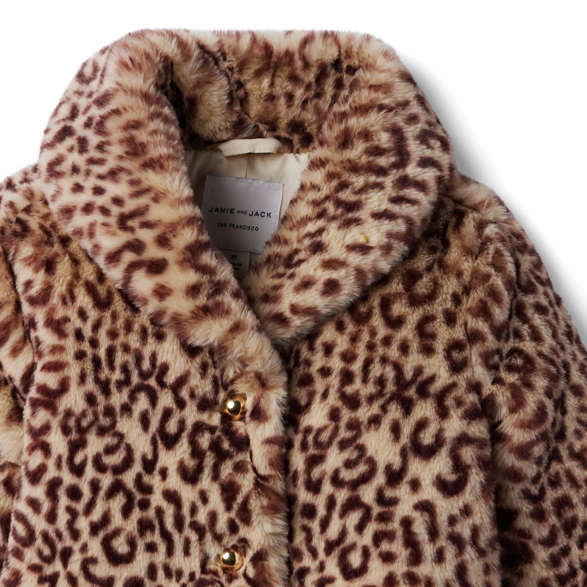 Leopard Faux Fur Cropped Jacket image number 3