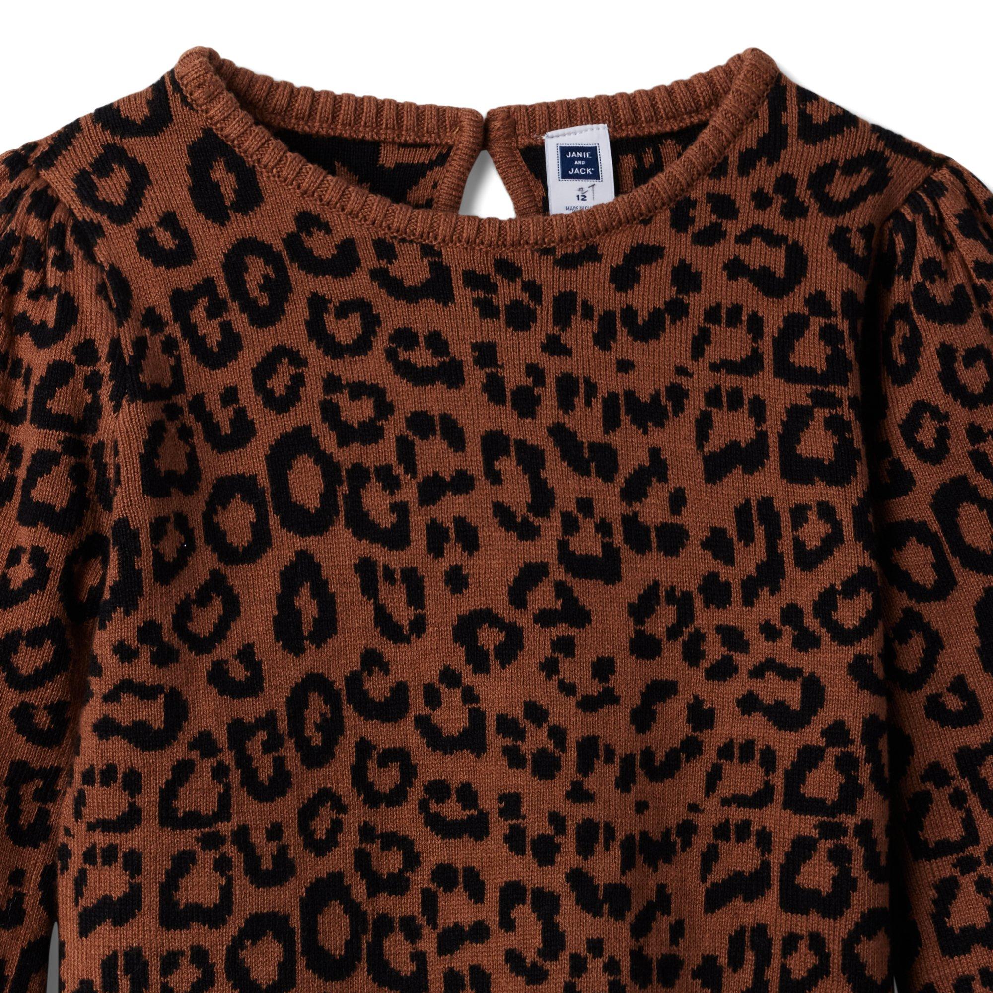 Leopard Bishop Sleeve  Sweater image number 2