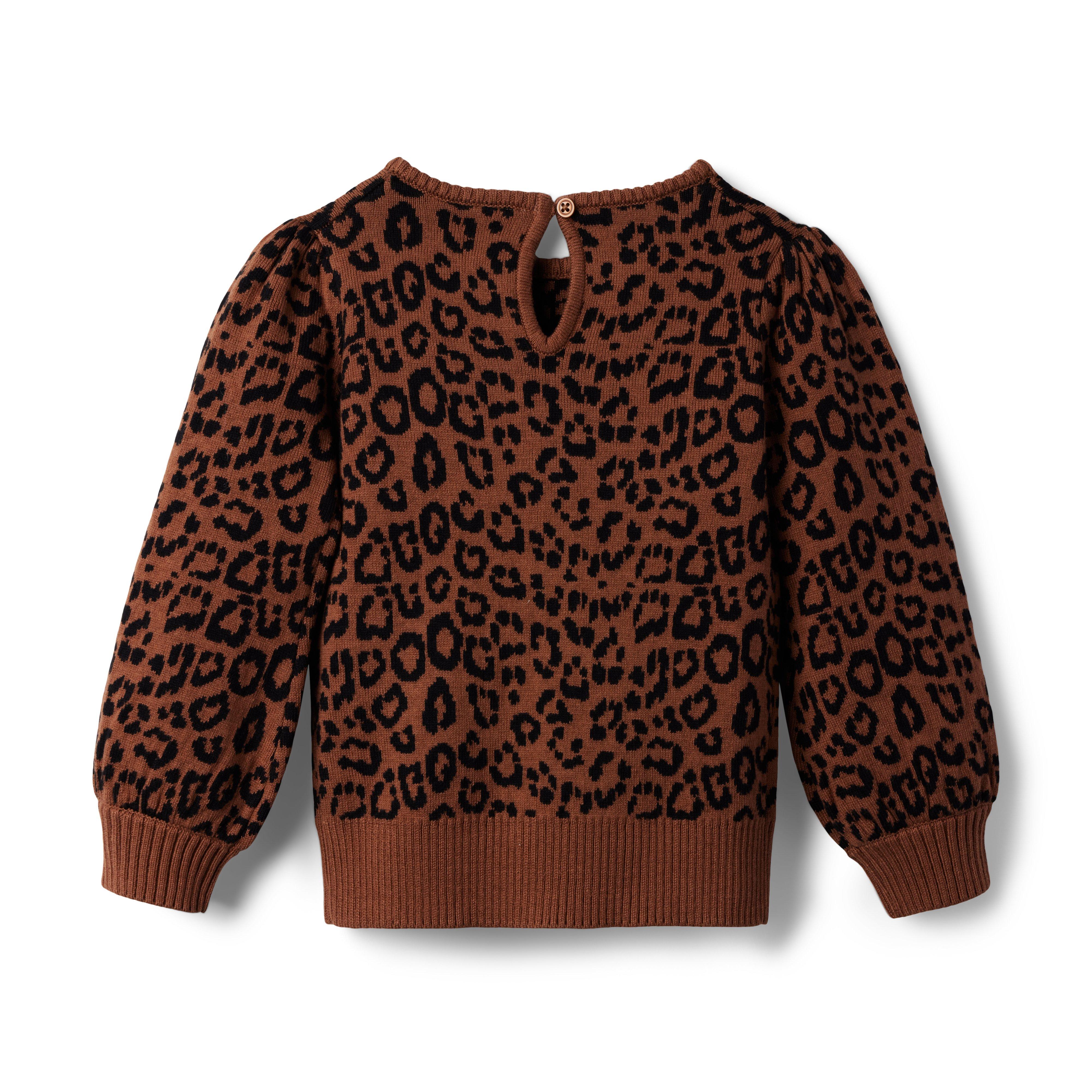 Leopard Bishop Sleeve  Sweater image number 1