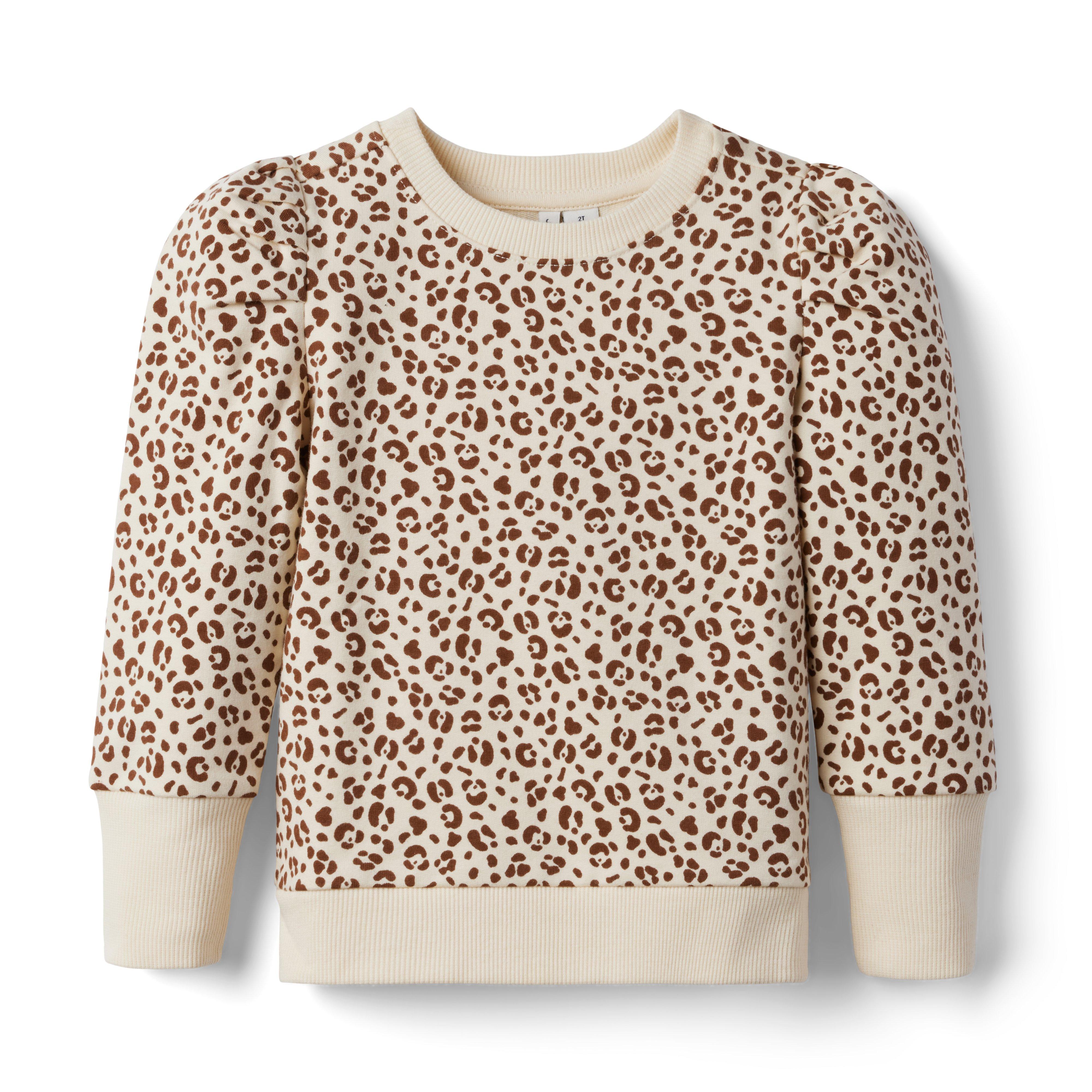 Leopard Puff Sleeve Sweatshirt