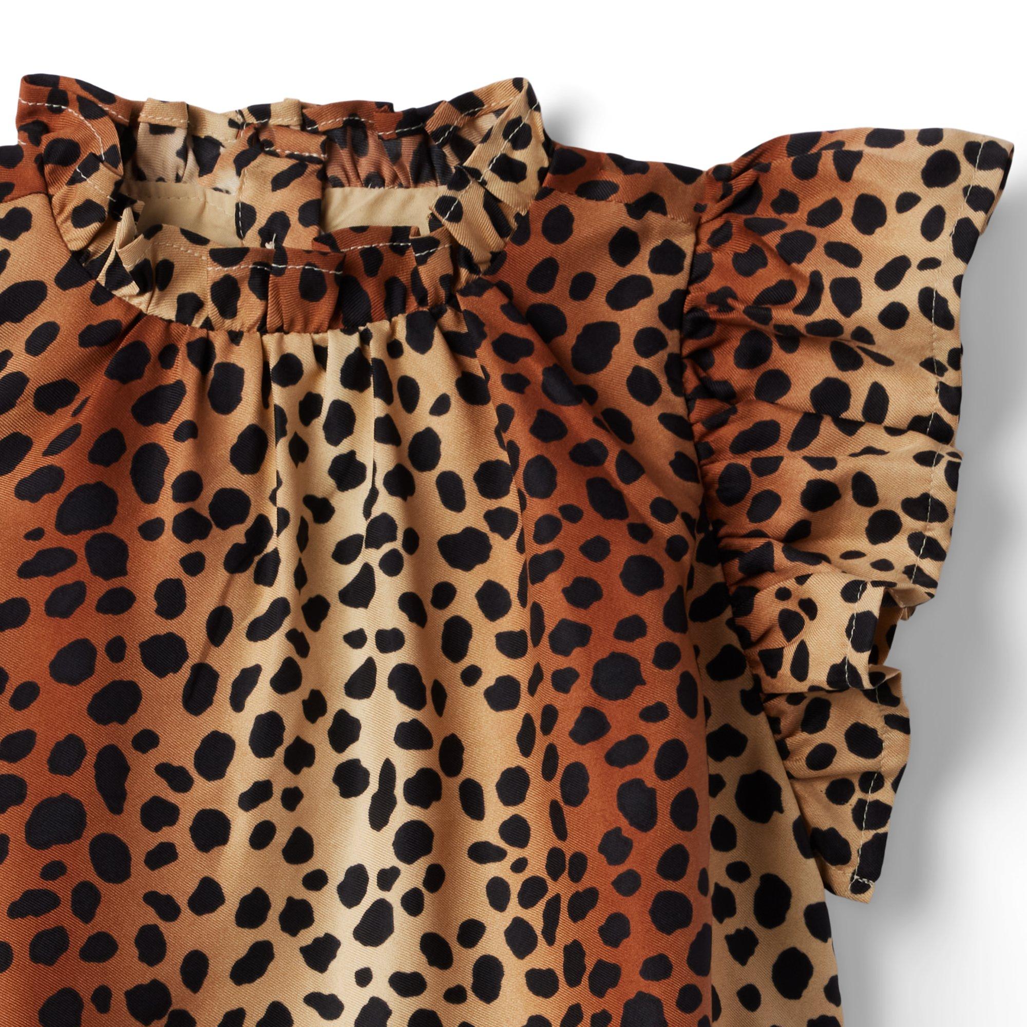 Leopard Ruffle Sleeve Top image number 2