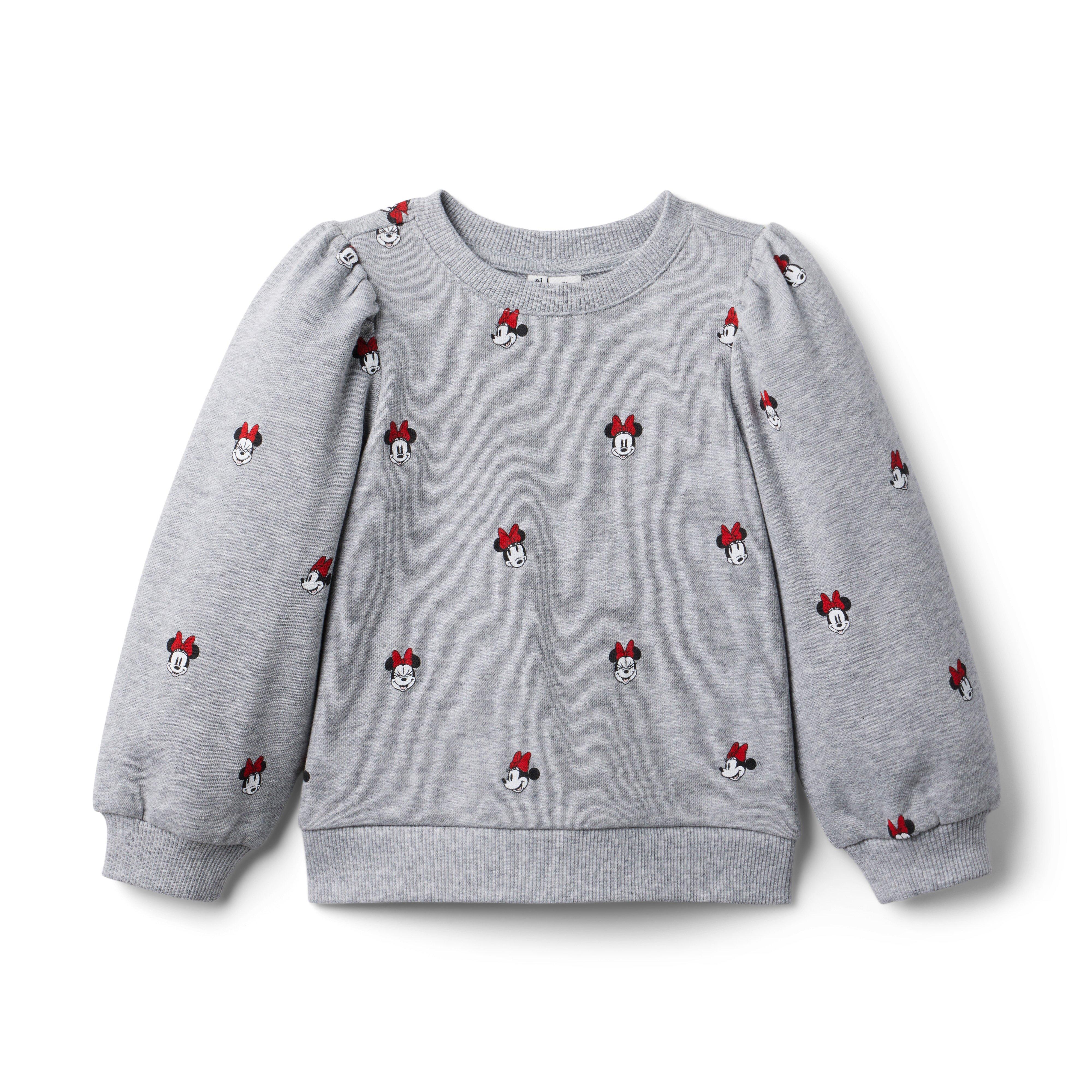 Girl Inkwell Grey Minnie Mouse Print Disney Minnie Mouse French Terry  Sweatshirt by Janie and Jack