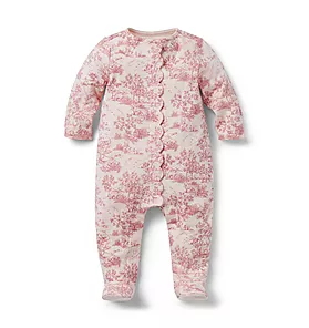Baby Toile Footed One-Piece