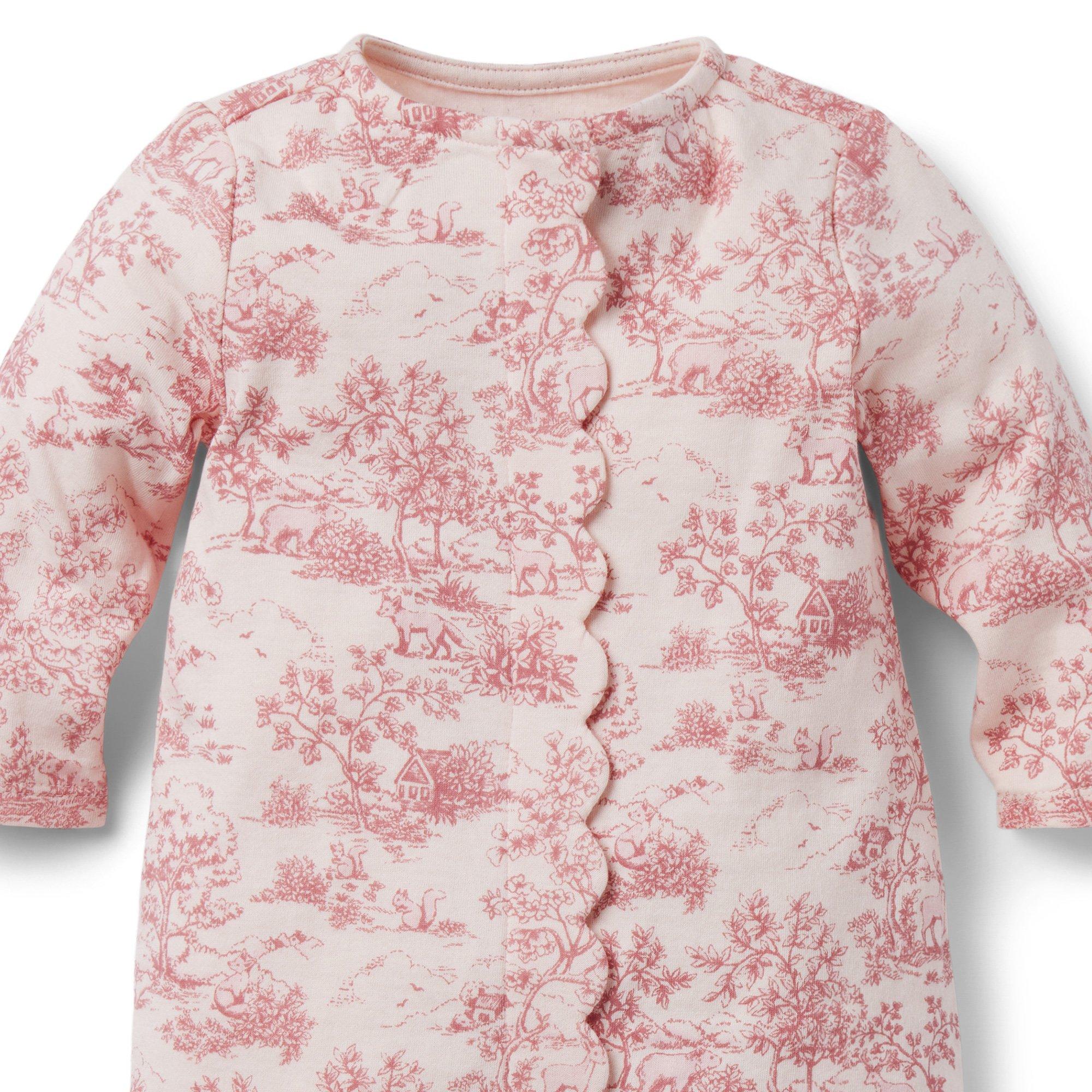 Baby Toile Footed One-Piece image number 1