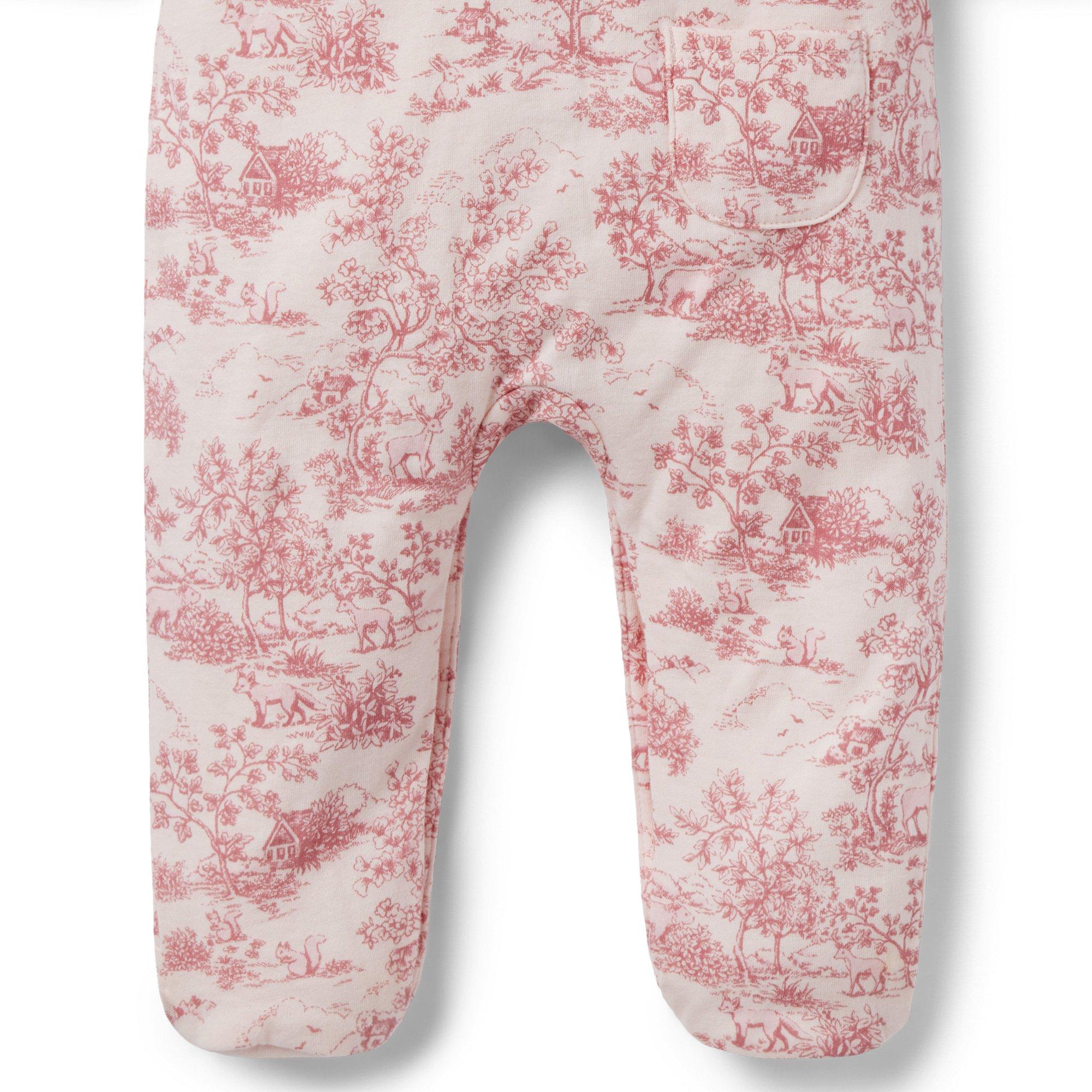 Baby Toile Footed One-Piece image number 2