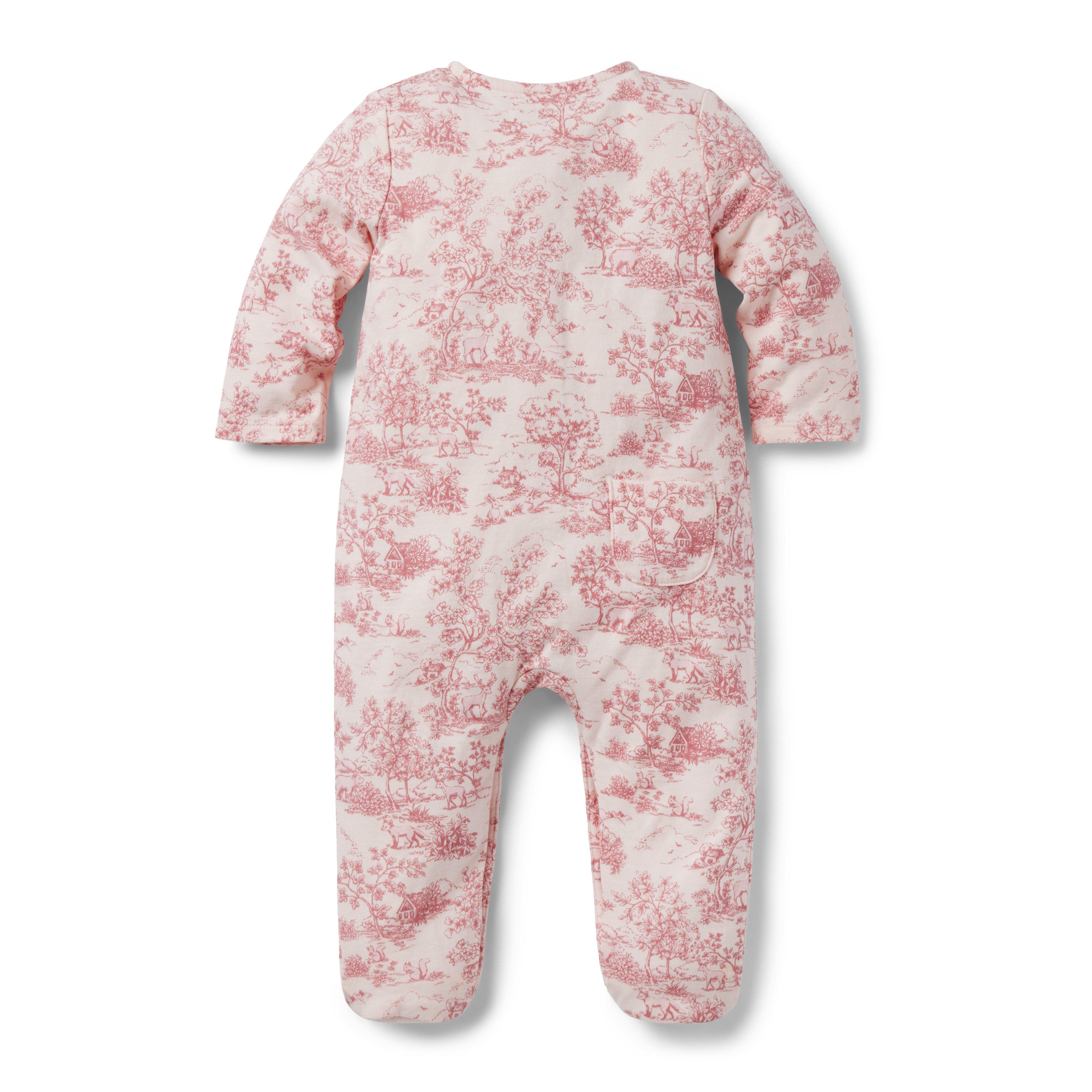 Baby Toile Footed One-Piece image number 3