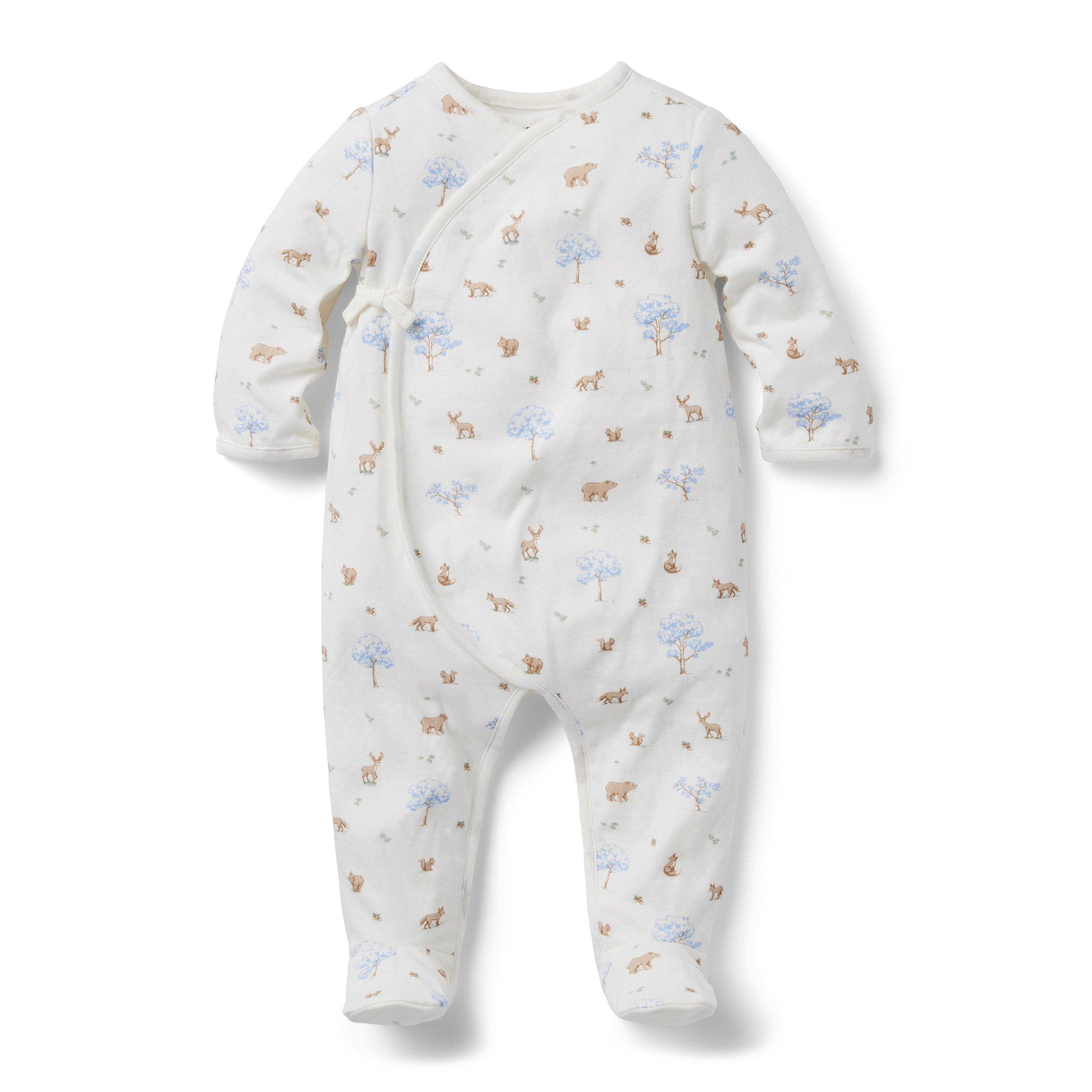 Baby Woodland Wrap Footed One-Piece