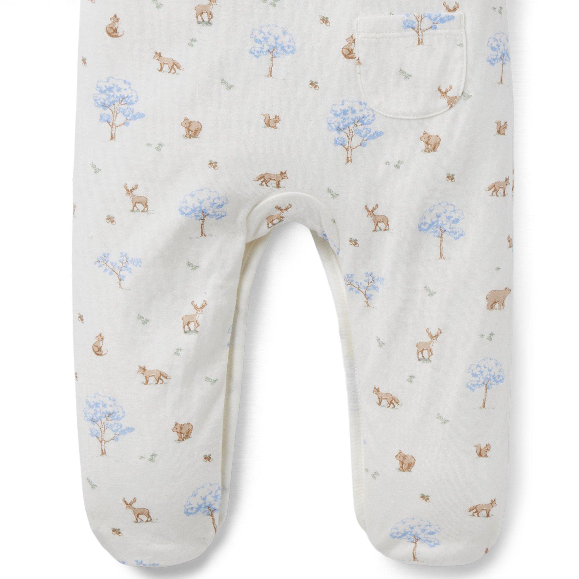 Baby Woodland Wrap Footed One-Piece image number 3